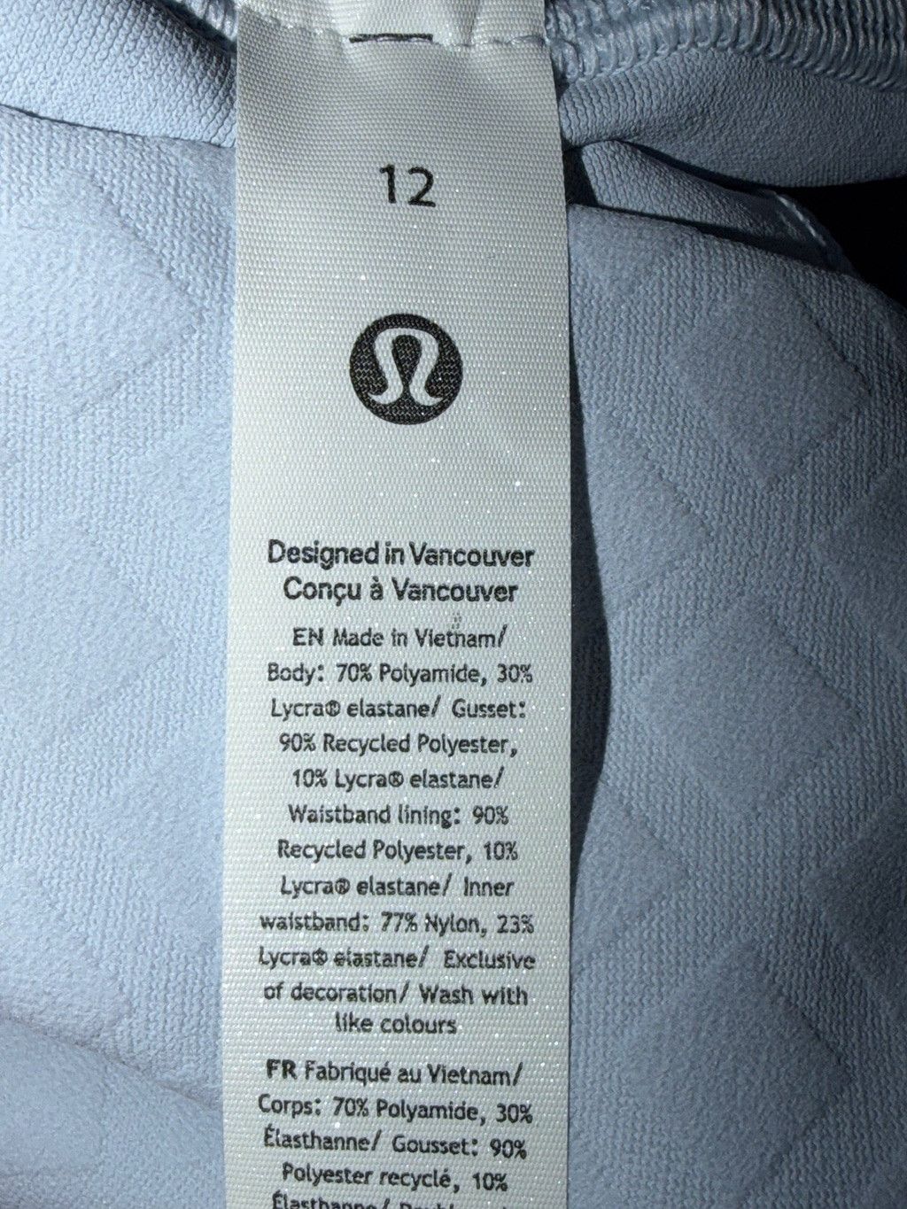 Lululemon LULULEMON 3D JACQUARD DIAMOND TRAIN LEGGING LIGHT BLUE 12 Size 34" / US 12 / IT 48 - 3 Thumbnail