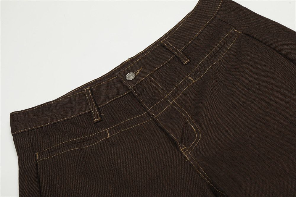 Vintage Men's loose wide-leg cleanfit casual embroidered jeans Size US 32 / EU 48 - 3 Thumbnail