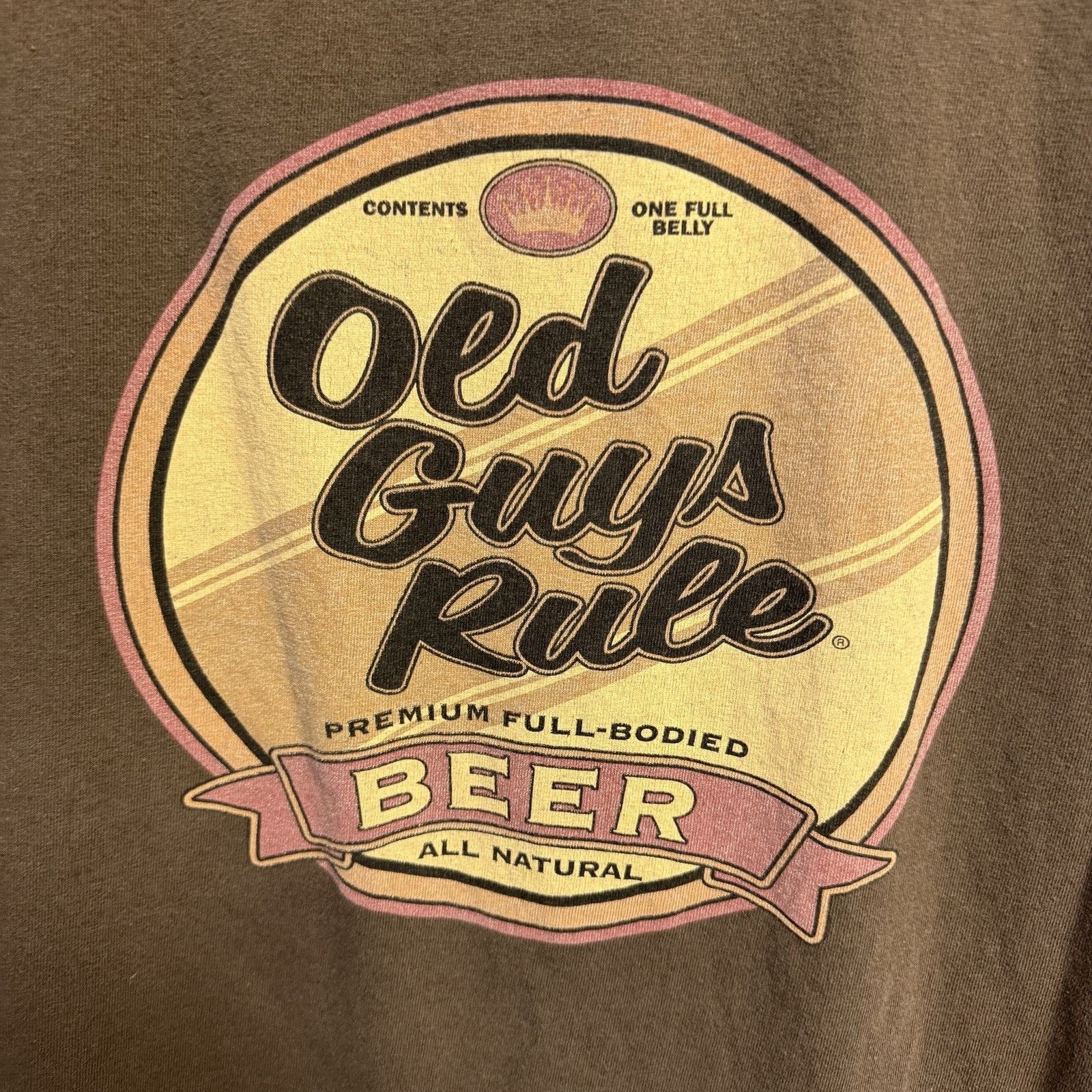 Vintage Vintage Old Guys Rule Beer T Shirt Mens 2XL Brown Short Slee Size US XXL / EU 58 / 5 - 8 Thumbnail