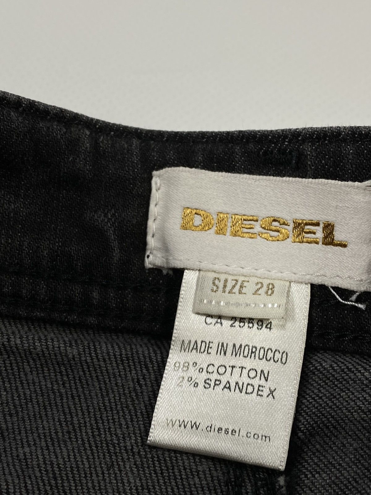 Diesel Diesel Stonewashed Black Avant Garde Stretch Mini Skirt Size 28" / US 6 / IT 42 - 8 Thumbnail