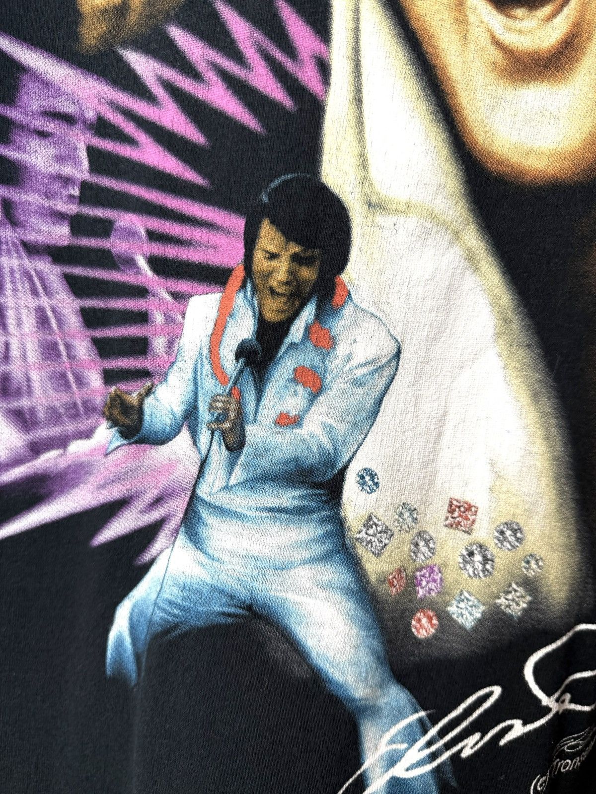 Band Tees Vintage 00s Elvis Presley American Classic Band Rock T Shirt Size US XL / EU 56 / 4 - 4 Thumbnail
