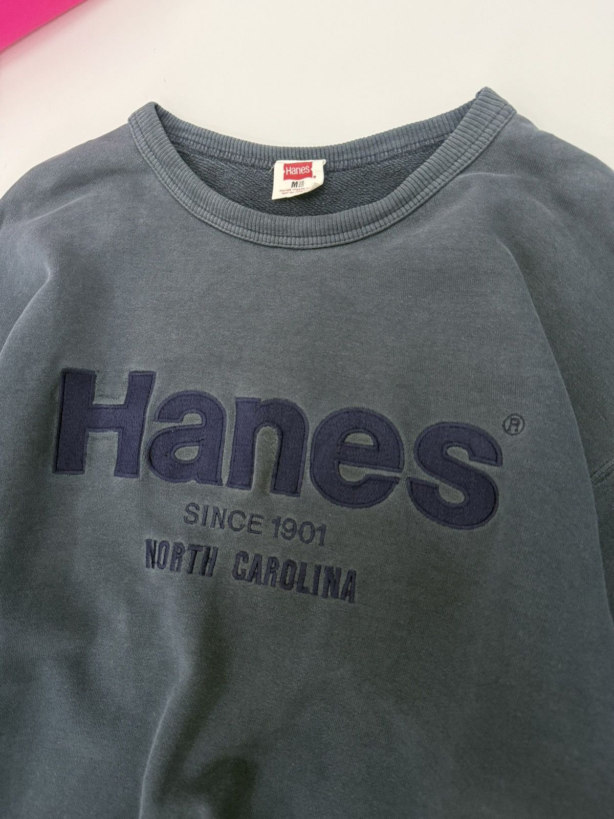 Hanes Vintage Y2K Hanes North California Faded Blue Sweatshirt Size US M / EU 48-50 / 2 - 4 Thumbnail