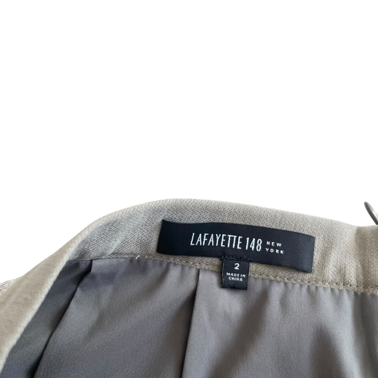 Lafayette 148 Lafayette 148 NY Mist Gray Linen Blend Pencil Skirt Size 26" / US 2 / IT 38 - 3 Thumbnail