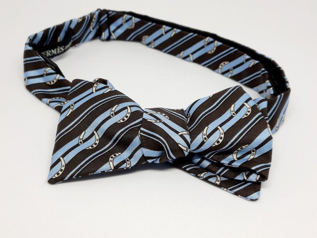 image of Hermes Blue Bow Tie, Men's