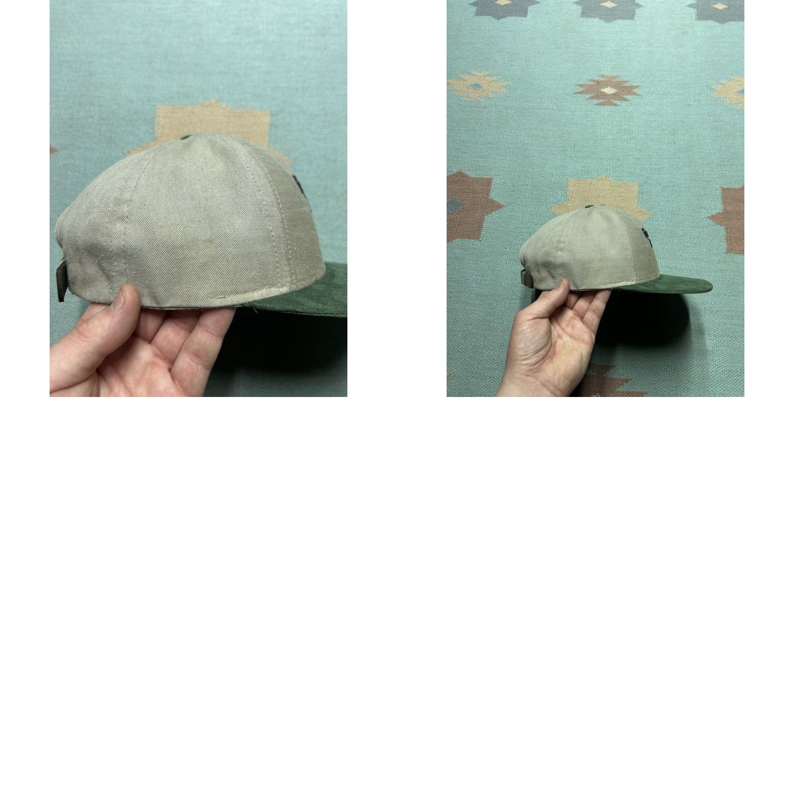 Vintage VINTAGE StrapBack Hat Cap USA Adjustable Green Tan Men Adjustable Strapback USA Hat Size ONE SIZE - 8 Thumbnail