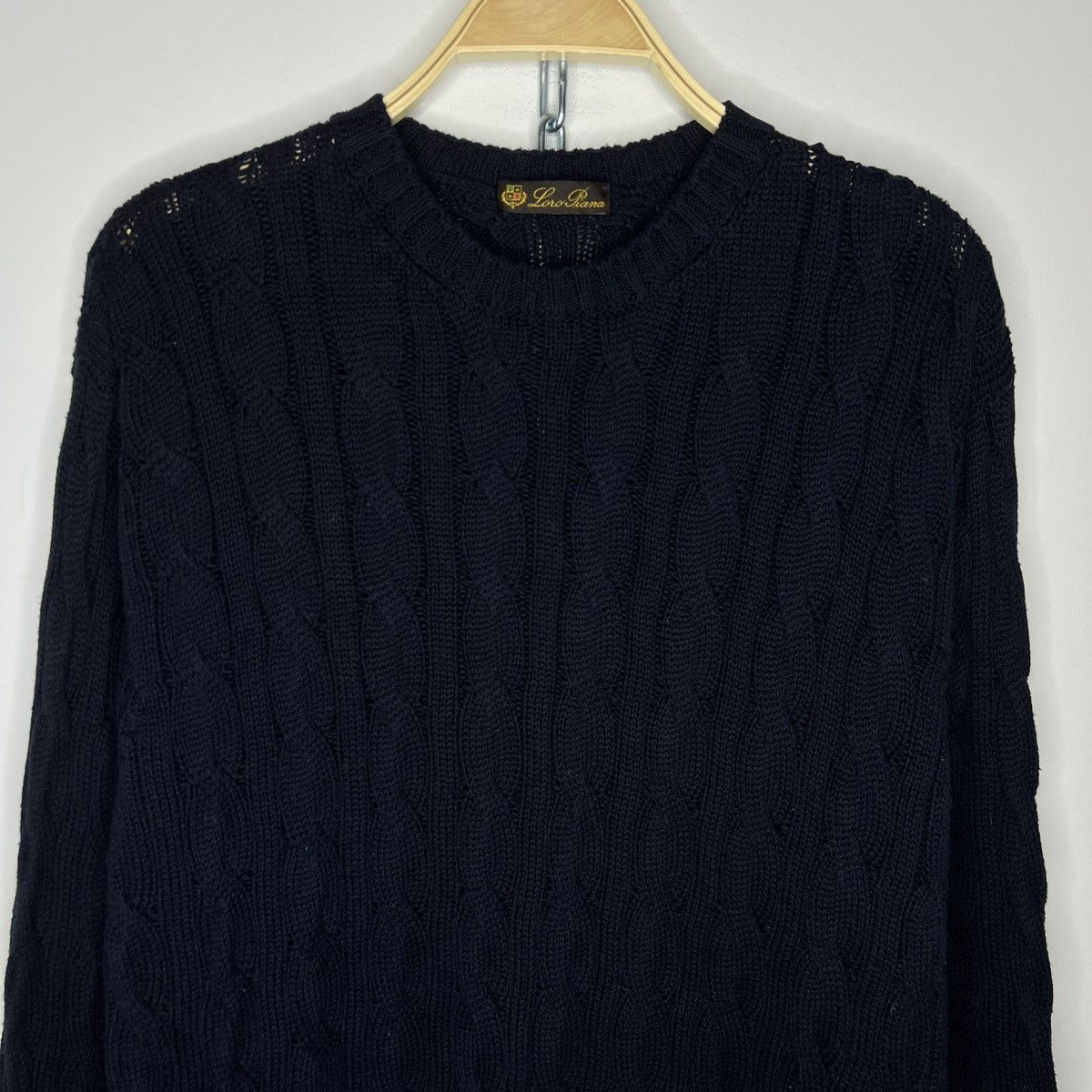 Loro Piana Loro Piana Cable Knitwear Jumper Sweater Navy Classic Luxury Size US M / EU 48-50 / 2 - 4 Thumbnail