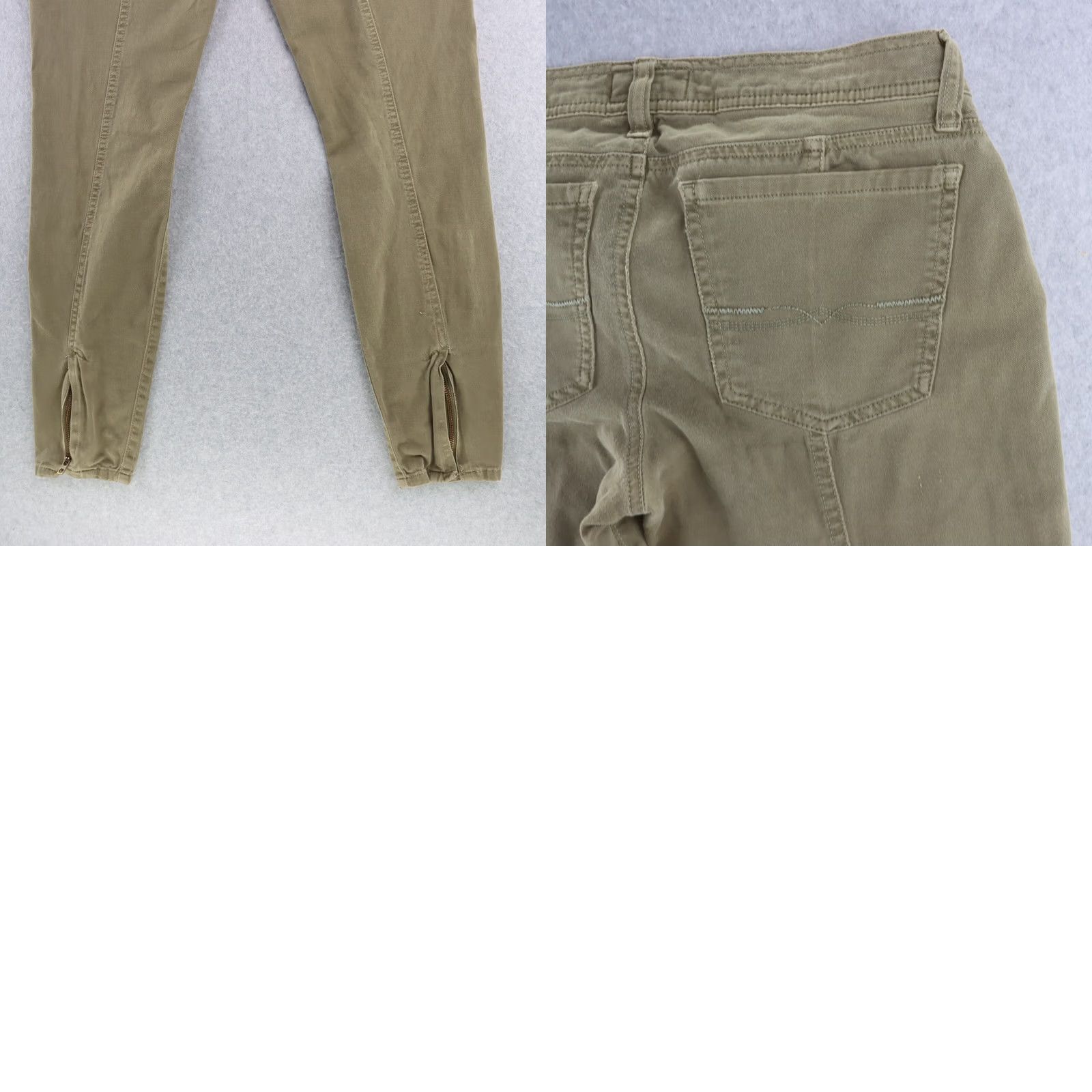 Lucky Brand Lucky Brand Women Pants Cargo Military Green Stretch Cotton Blend Size 4/27 Tapered Shoes: N/A Size 27" / US 4 / IT 40 - 9 Thumbnail