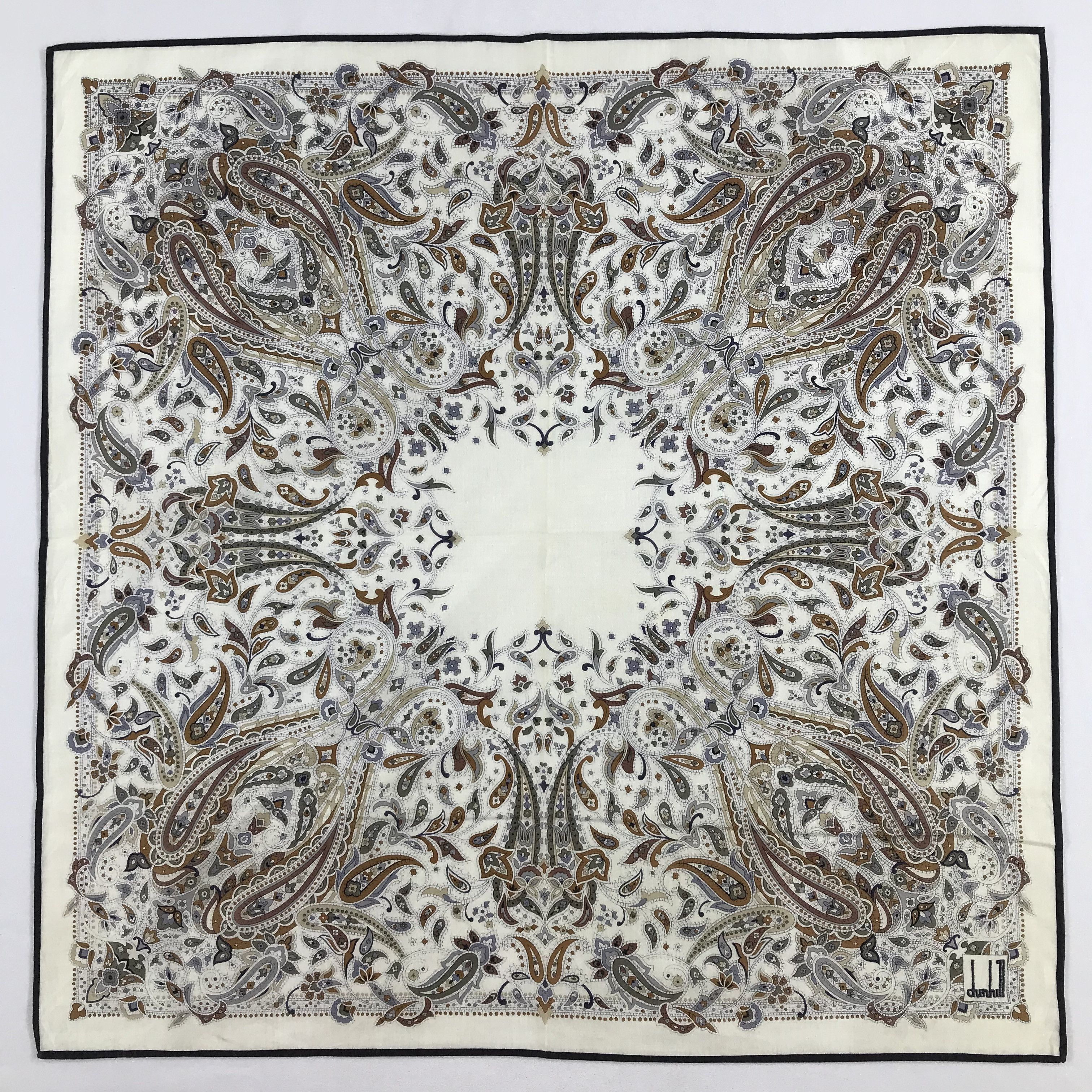 Alfred Dunhill × Vintage Dunhill Bandana / Handkerchief / Neckerchief - S2278 Size ONE SIZE - 1 Thumbnail
