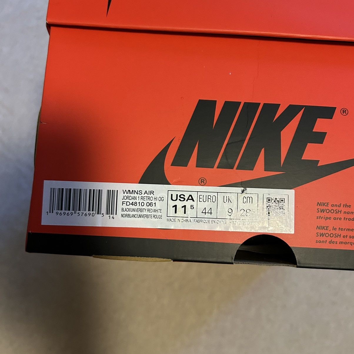 Jordan Brand Jordan 1 Retro High Satin Bred Size US 11.5 / IT 41.5 - 8 Thumbnail