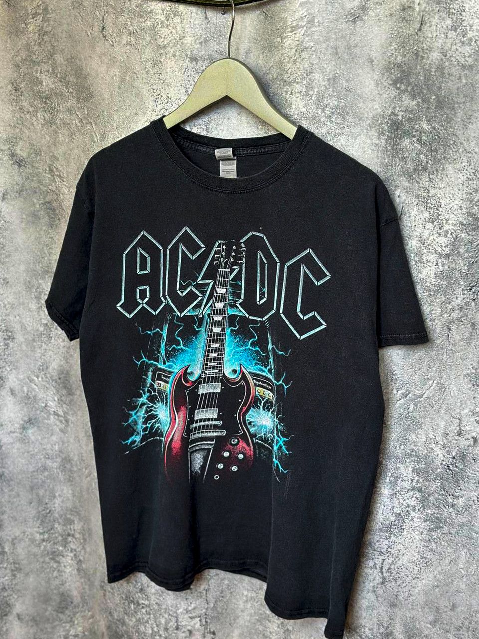 AC/DC AC/DC Guitar Gibson SG T-Shirt Vintage Rock Band Tee Size US L / EU 52-54 / 3 - 1 Thumbnail