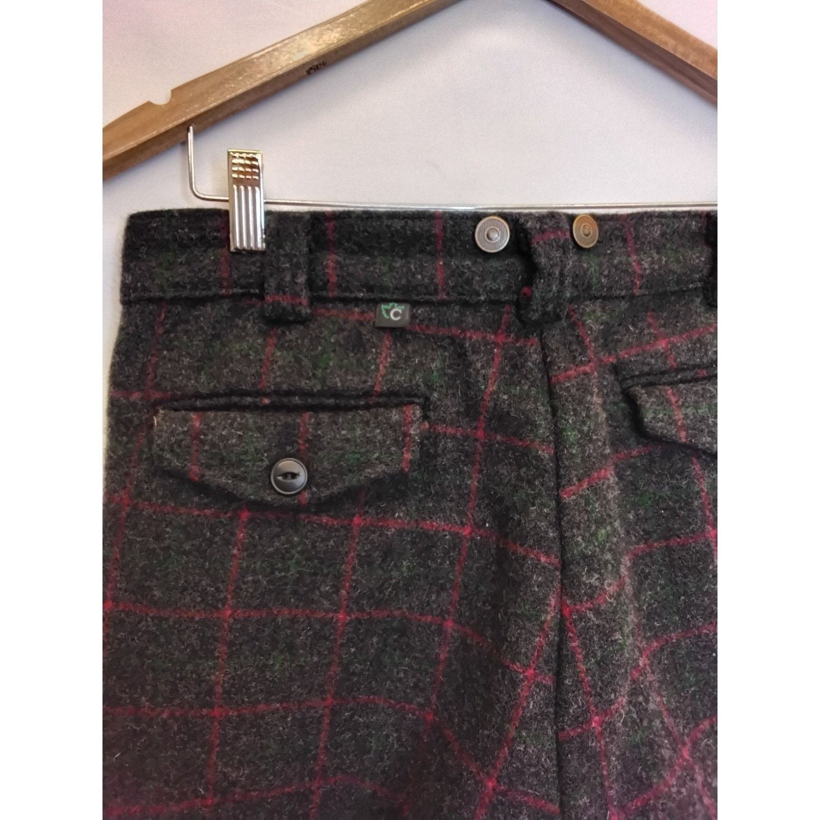 Other Codet Wool Pants Men's 34x33 Gray/Red Plaid Syle 210R Size US 34 / EU 50 - 4 Thumbnail