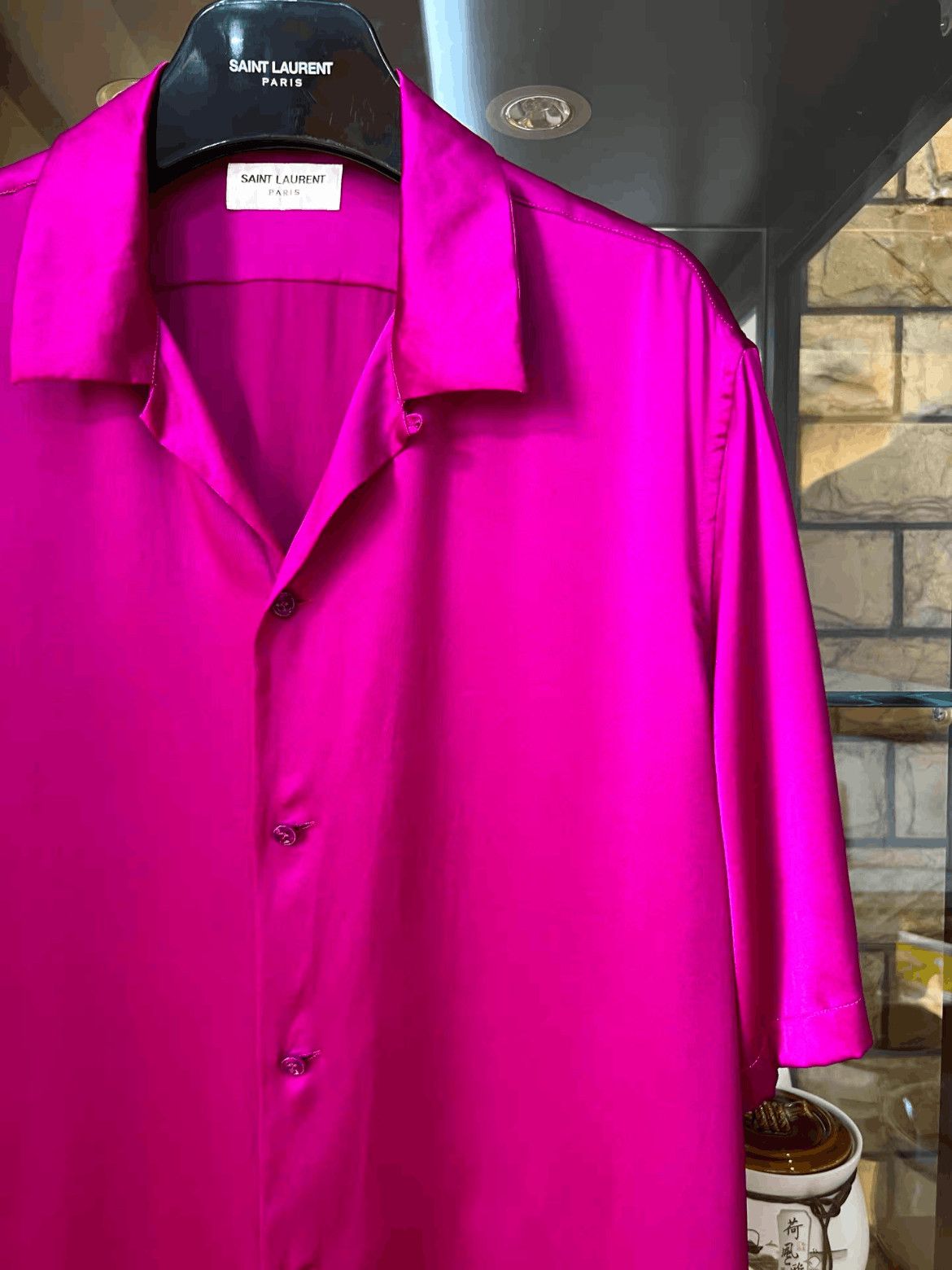 Saint Laurent Paris Saint Laurent Paris Sz 39 Saint Laurent Paris 22SS SIlk Sh Size US M / EU 48-50 / 2 - 2 Thumbnail