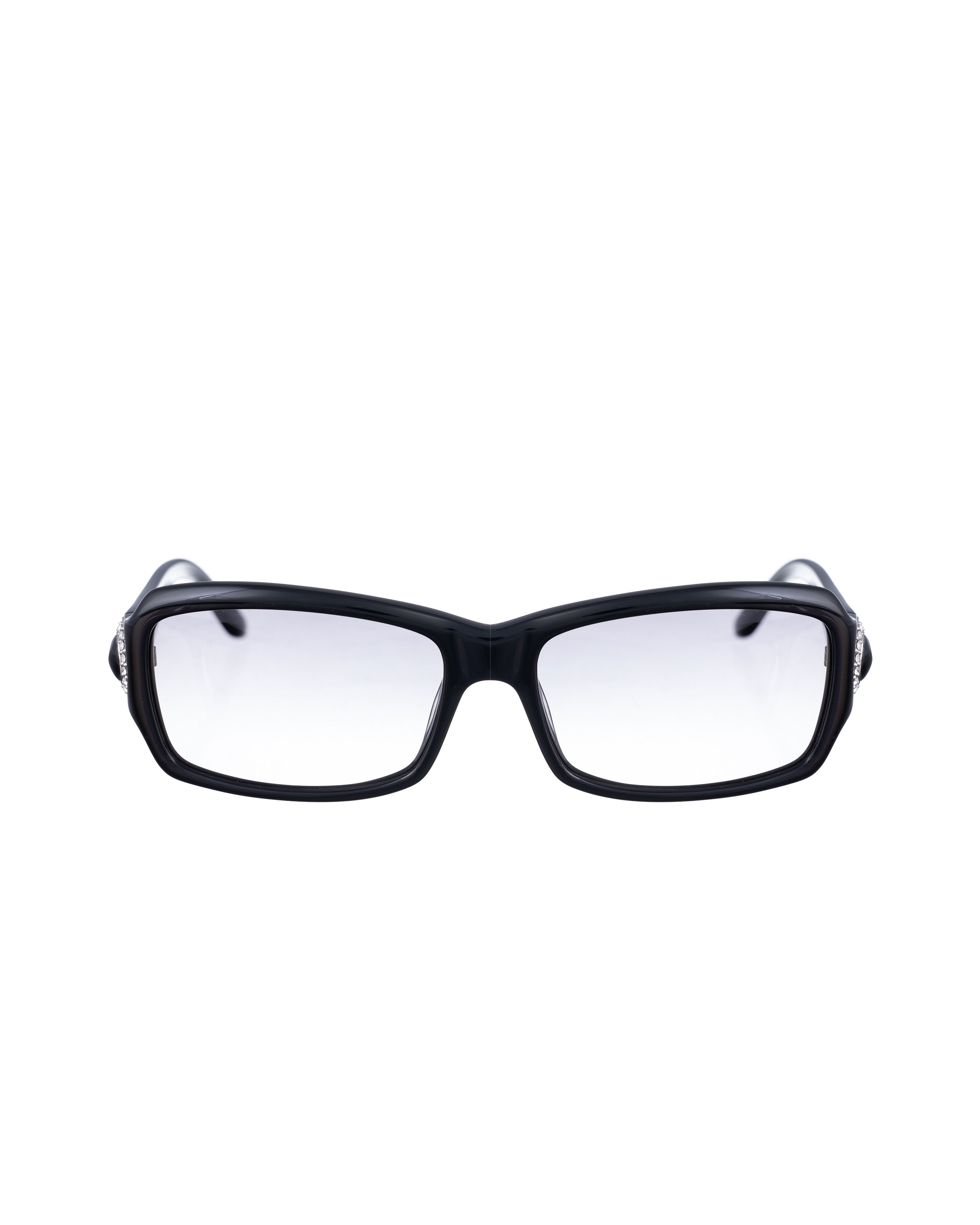 Pierre Cardin Pierre Cardin 00s Rectangle Black With Gems Sunglasses Size ONE SIZE - 3 Thumbnail