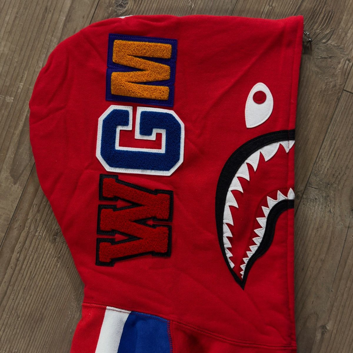 Bape Bape London Union Jack Shark Full Zip Hoodie Red 2020 Size US L / EU 52-54 / 3 - 6 Thumbnail