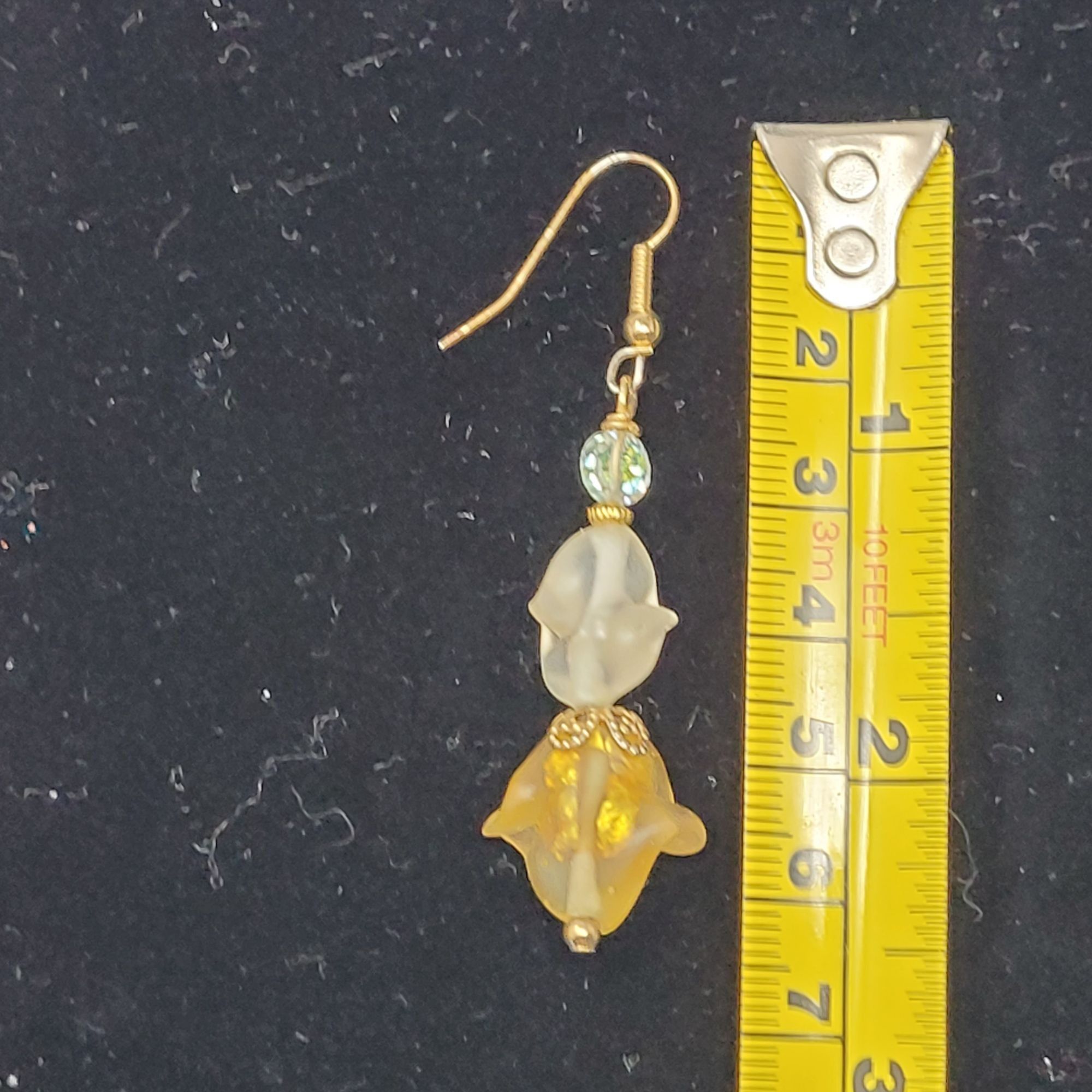 Vintage Vintage Princess Necklace Dangle Pierced Earring Set Faux Go Size ONE SIZE - 6 Thumbnail
