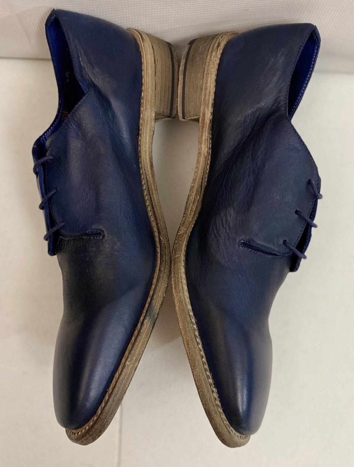 Dsquared2 Dsquared2 🇮🇹 Blu Goodyear Welt Handmade Uni Derby 10.5 NEW Size US 10.5 / EU 43-44 - 8 Thumbnail
