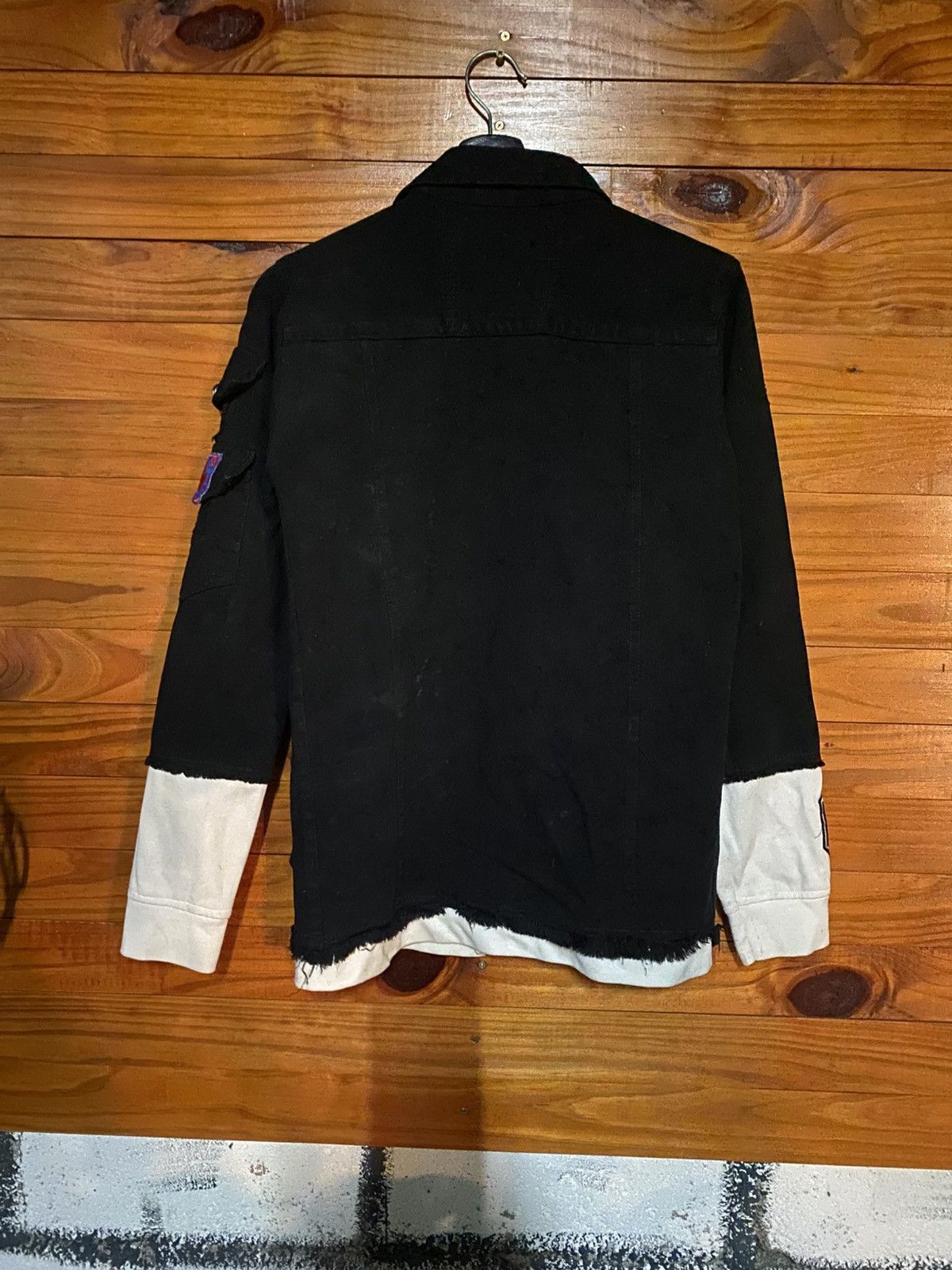 Japanese Brand SPYK Premium Black Distressed Hybrid Jacket – Streetwear Size M / US 6-8 / IT 42-44 - 7 Thumbnail