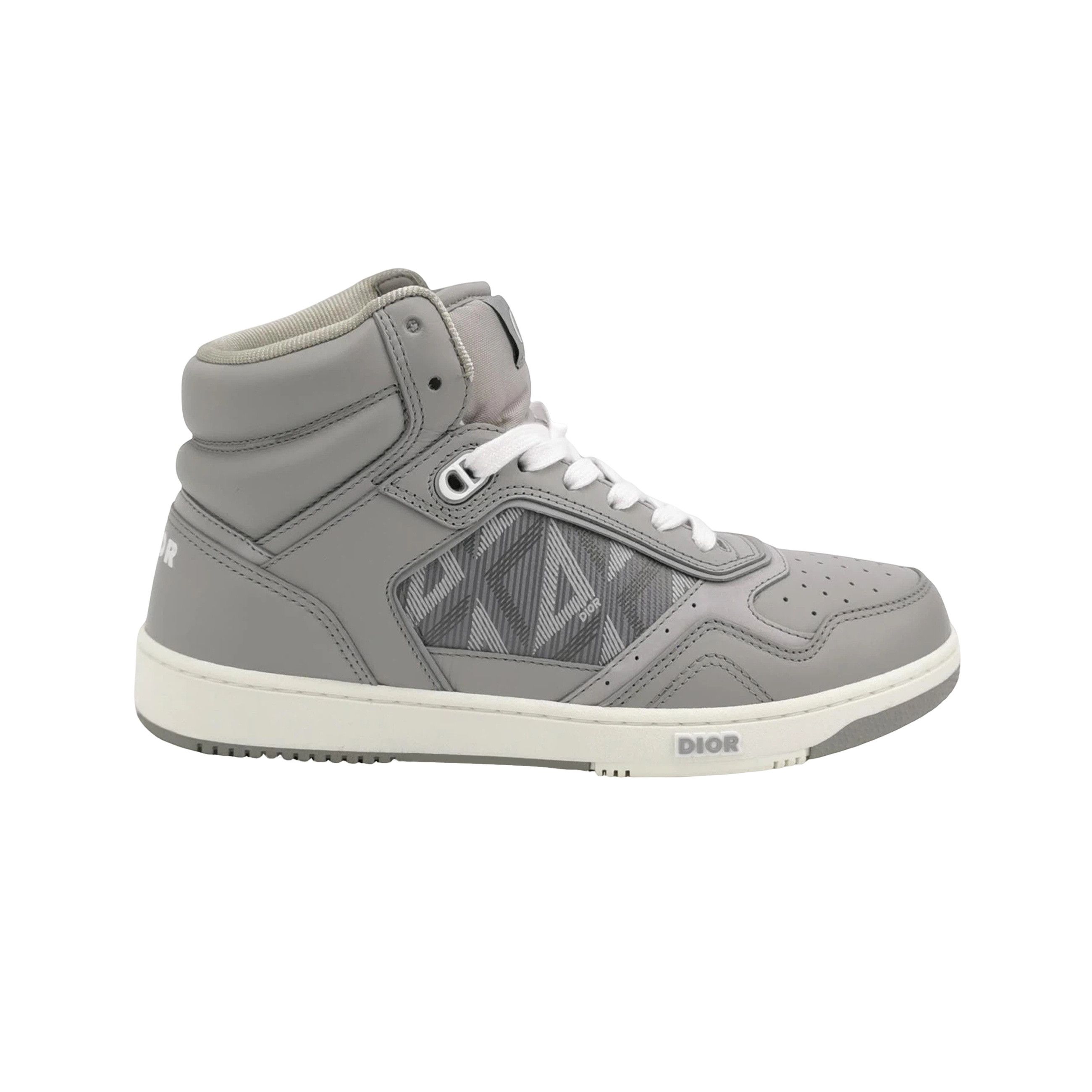 Dior Dior B27 Grey Leather Hi-Top Sneakers 39 Size US 6 / EU 39 - 1 Thumbnail