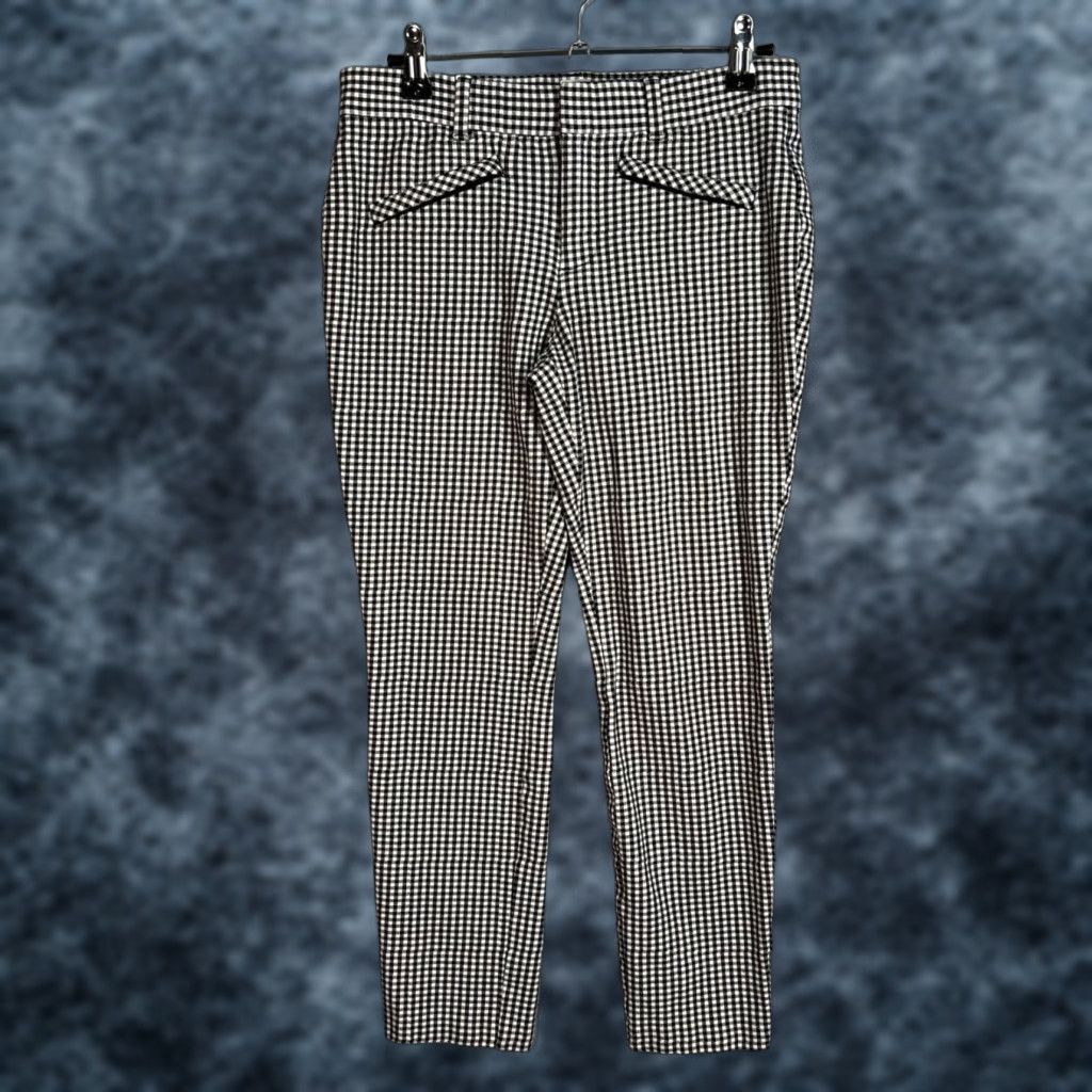 Gap Gap Pants Womens 2 Black Gingham Skinny Ankle Cotton Blend Size 26" / US 2 / IT 38 - 1 Thumbnail