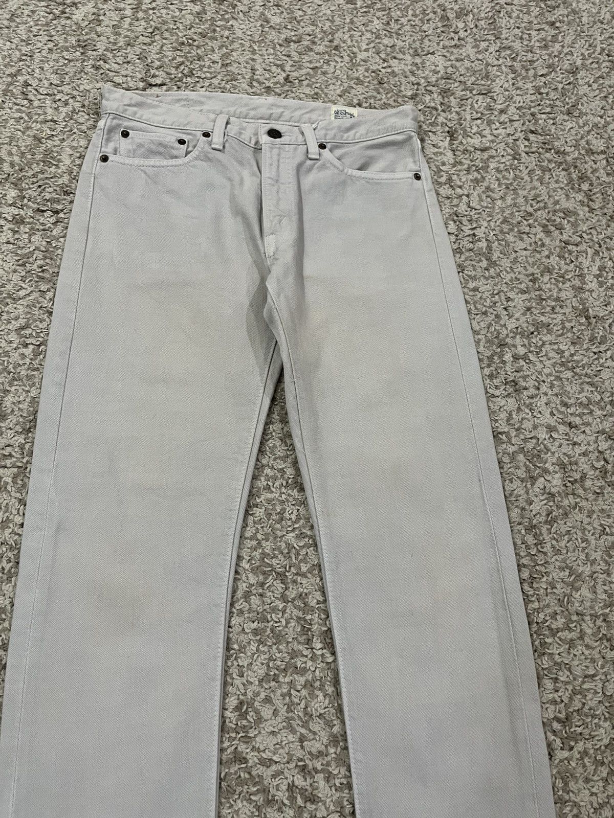 Orslow Vintage Orslow 107 Ivy Fit White Denim Jeans – Non-Selvedge Size US 29 - 3 Thumbnail