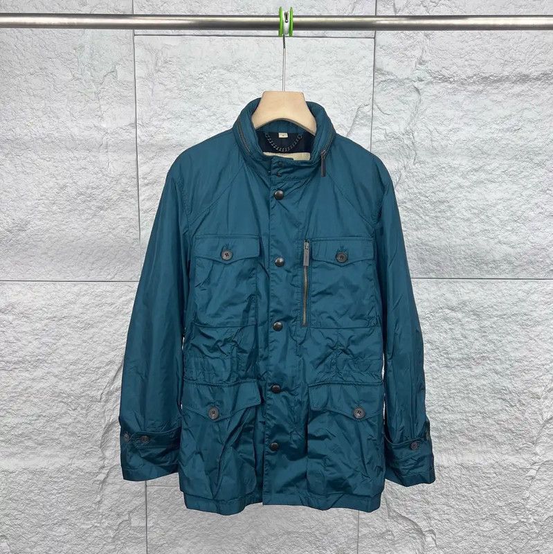 Burberry Burberry Teal Green Cotton Men's Jacket Size US M / EU 48-50 / 2 - 1 Thumbnail