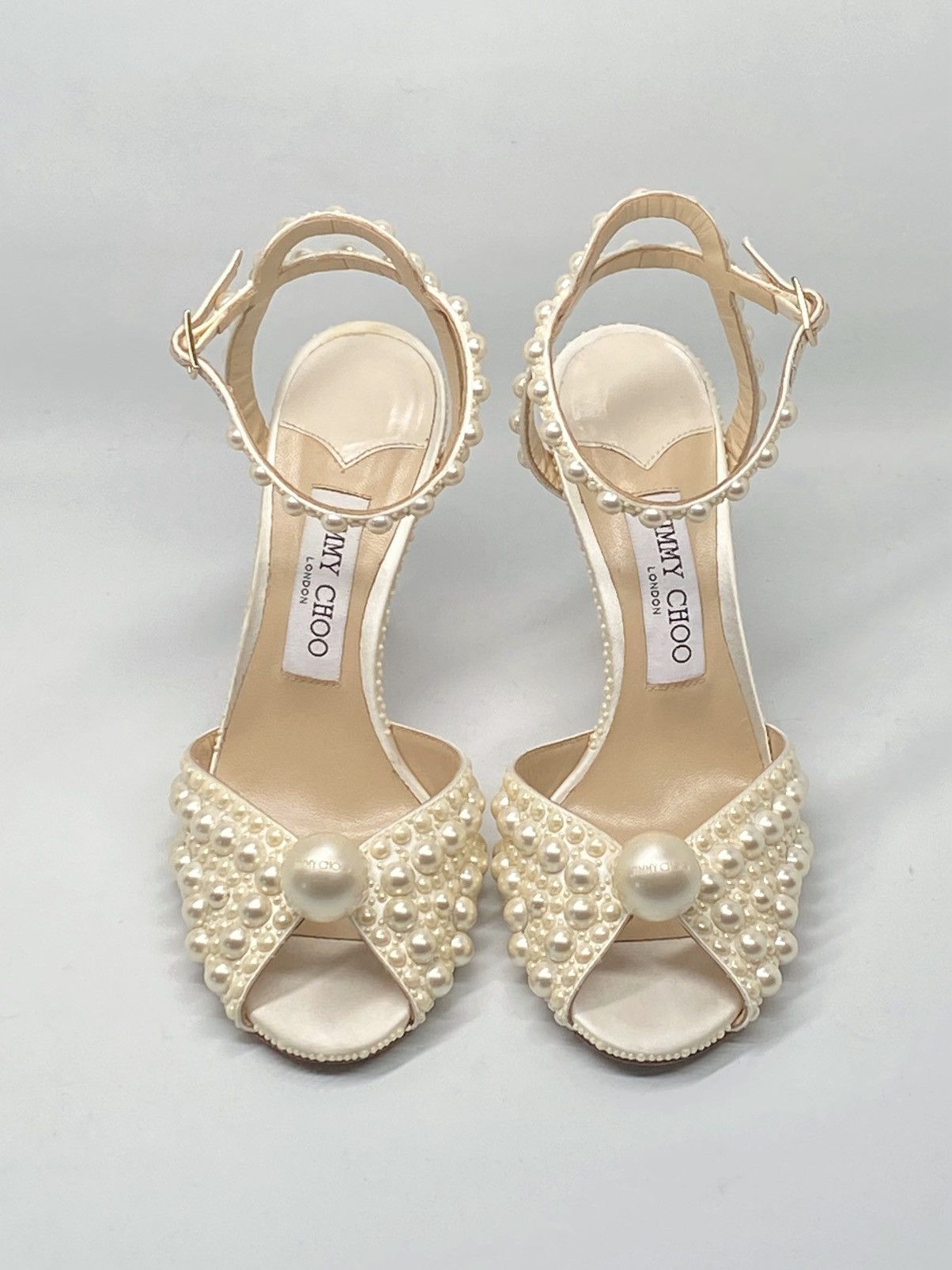 Jimmy Choo Jimmy Choo Sacora 100MM Pearl-Embellished Sandals size 38 Size US 8 / IT 38 - 7 Thumbnail