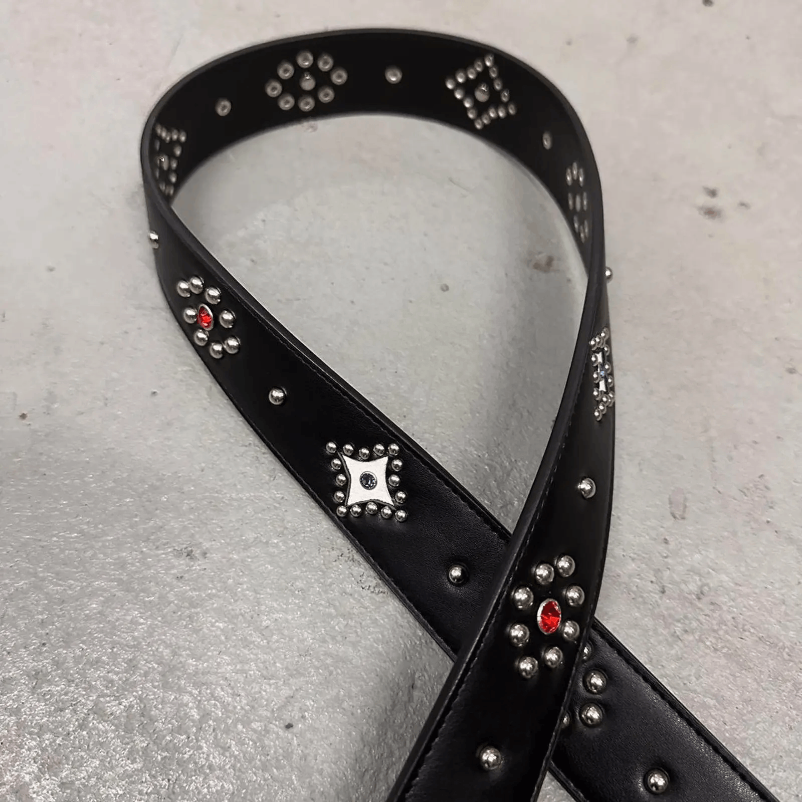 Other Black studded western style belt Size 34 - 4 Thumbnail