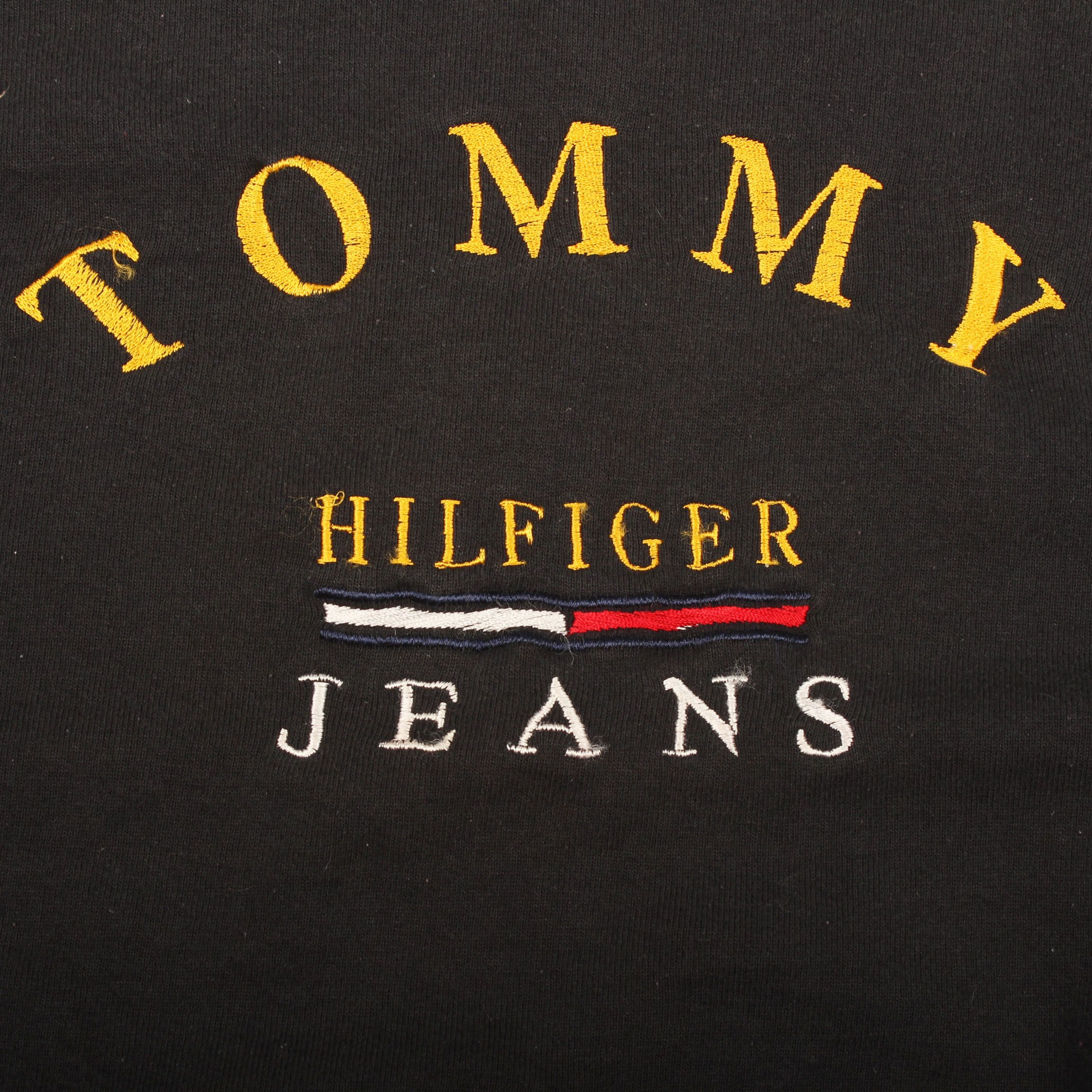 Tommy Hilfiger Tommy Hilfiger Jeans Black Sweatshirt 90s Logo Crewneck Size US L / EU 52-54 / 3 - 5 Thumbnail