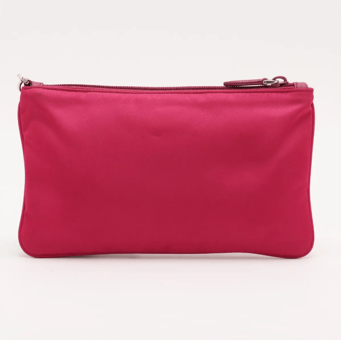 Prada Tessuto Nylon Leather Wristlet Hot Pink Size ONE SIZE - 2 Thumbnail