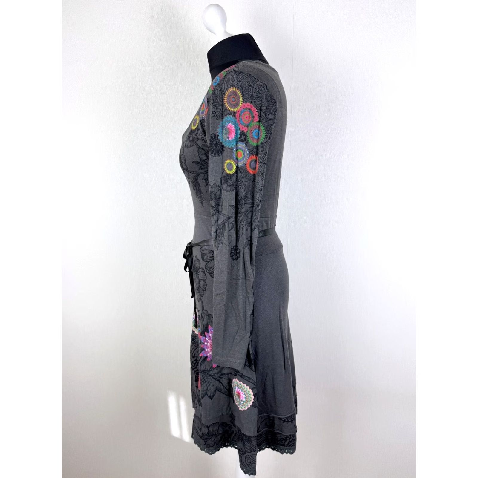 Desigual Desigual dress Womens A-Line Dress M Grey Knee Length 67V20W9 Size M / US 6-8 / IT 42-44 - 2 Thumbnail