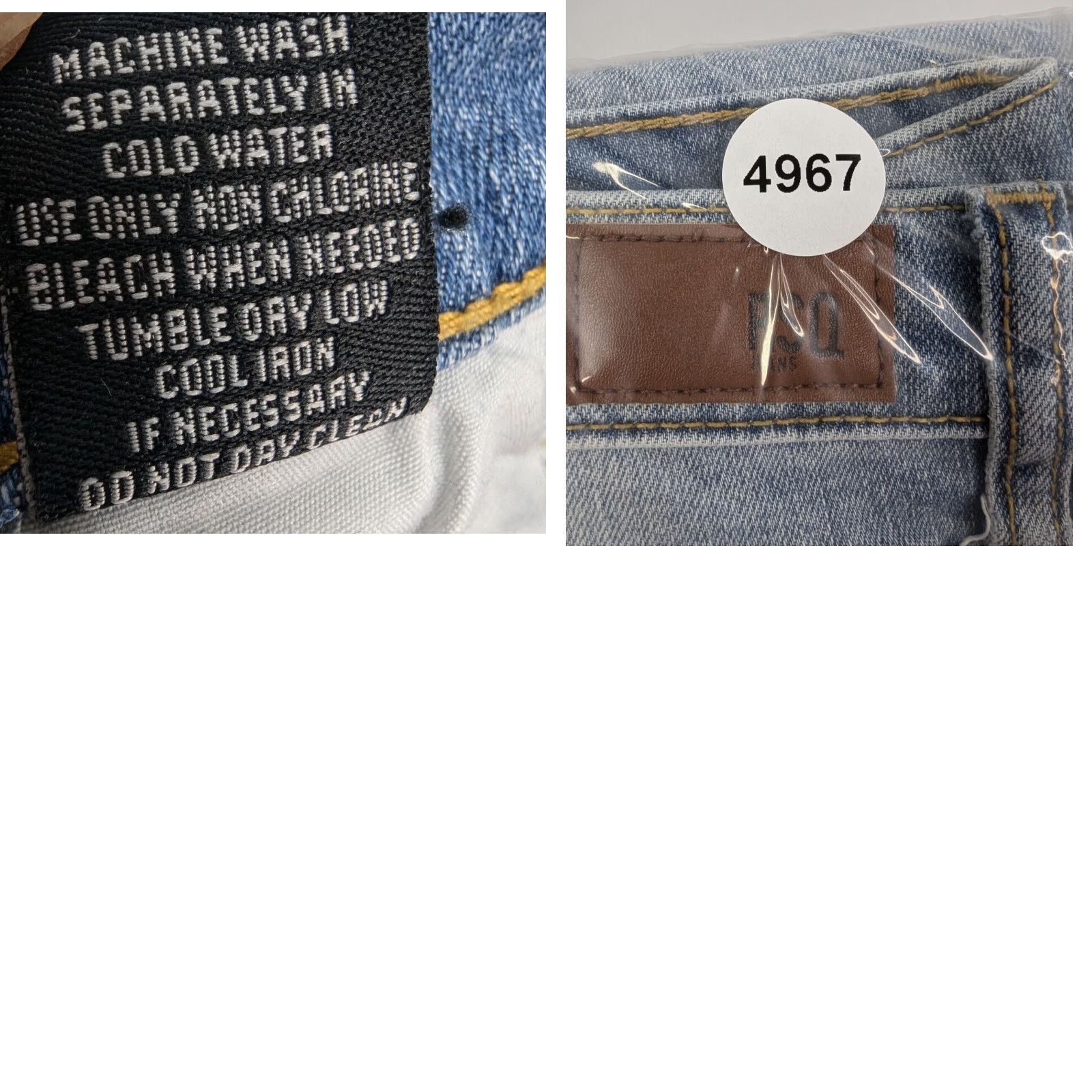 Rsq RSQ Jeans Mens Slim Low Rise 5-Pocket Denim Blue Light Wash Cotton 28x30 London Size US 28 / EU 44 - 9 Thumbnail
