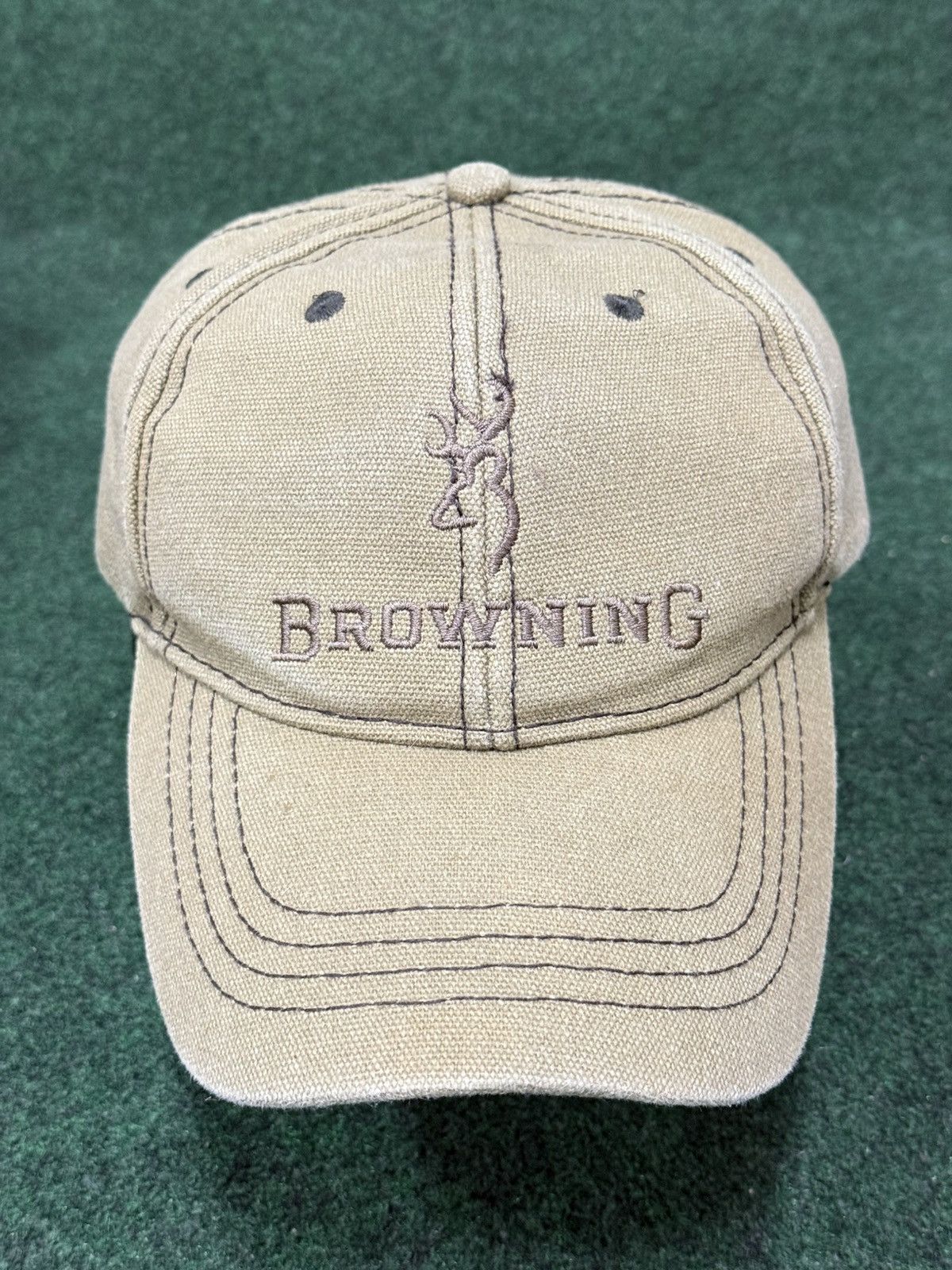 Vintage Vintage Browning Canvas Hat Size ONE SIZE - 1 Thumbnail