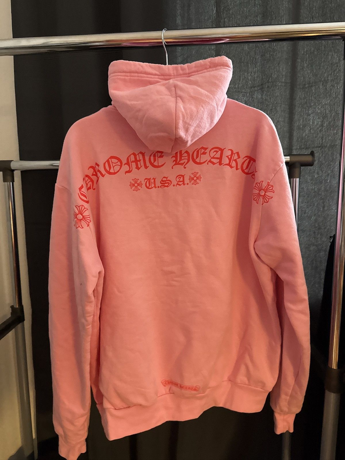 Chrome Hearts Chrome hearts script logo pink hoodie Size US S / EU 44-46 / 1 - 7 Thumbnail