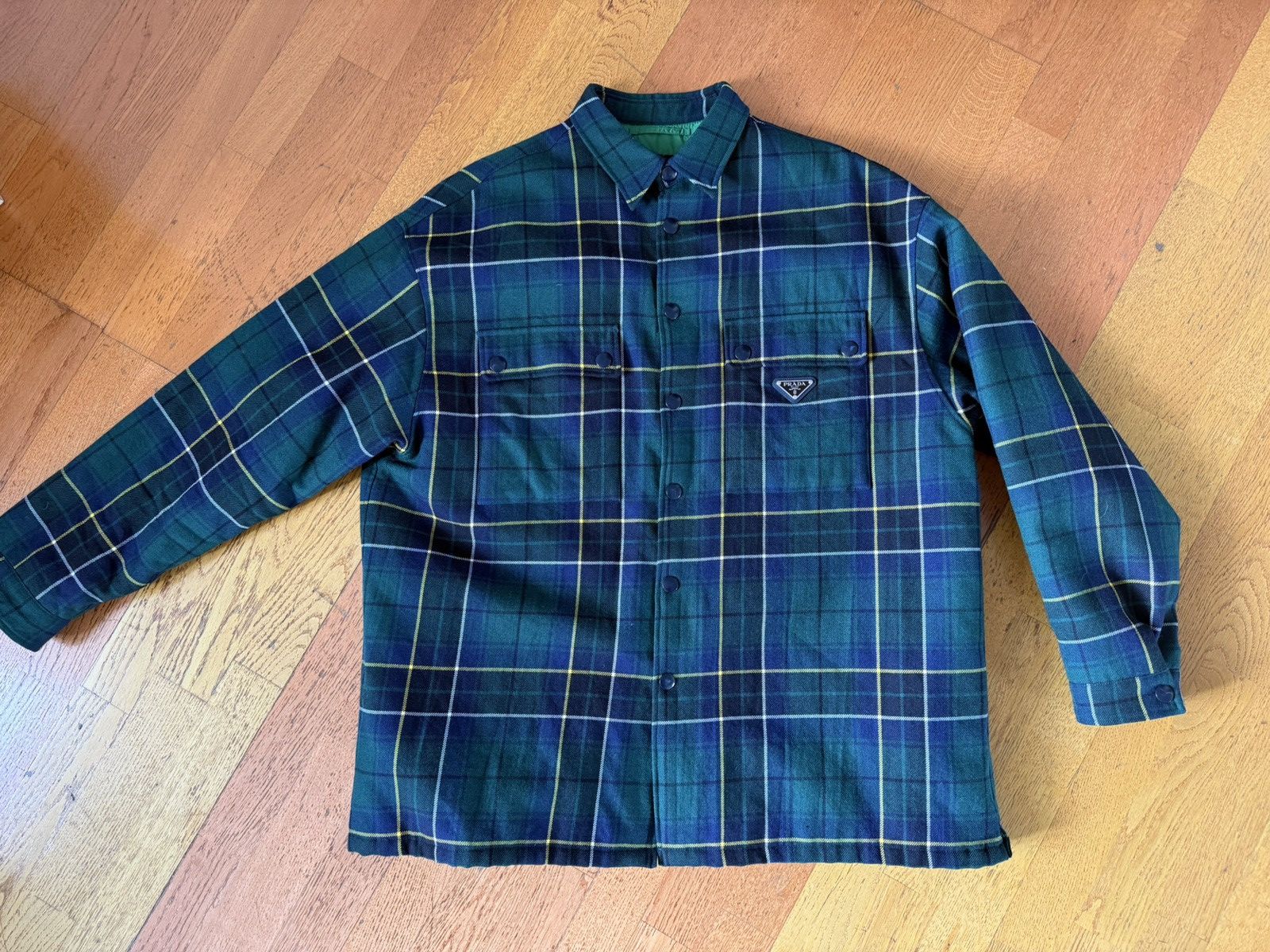 Prada Prada Plaid Padded Shirt Jacket Size US M / EU 48-50 / 2 - 1 Thumbnail