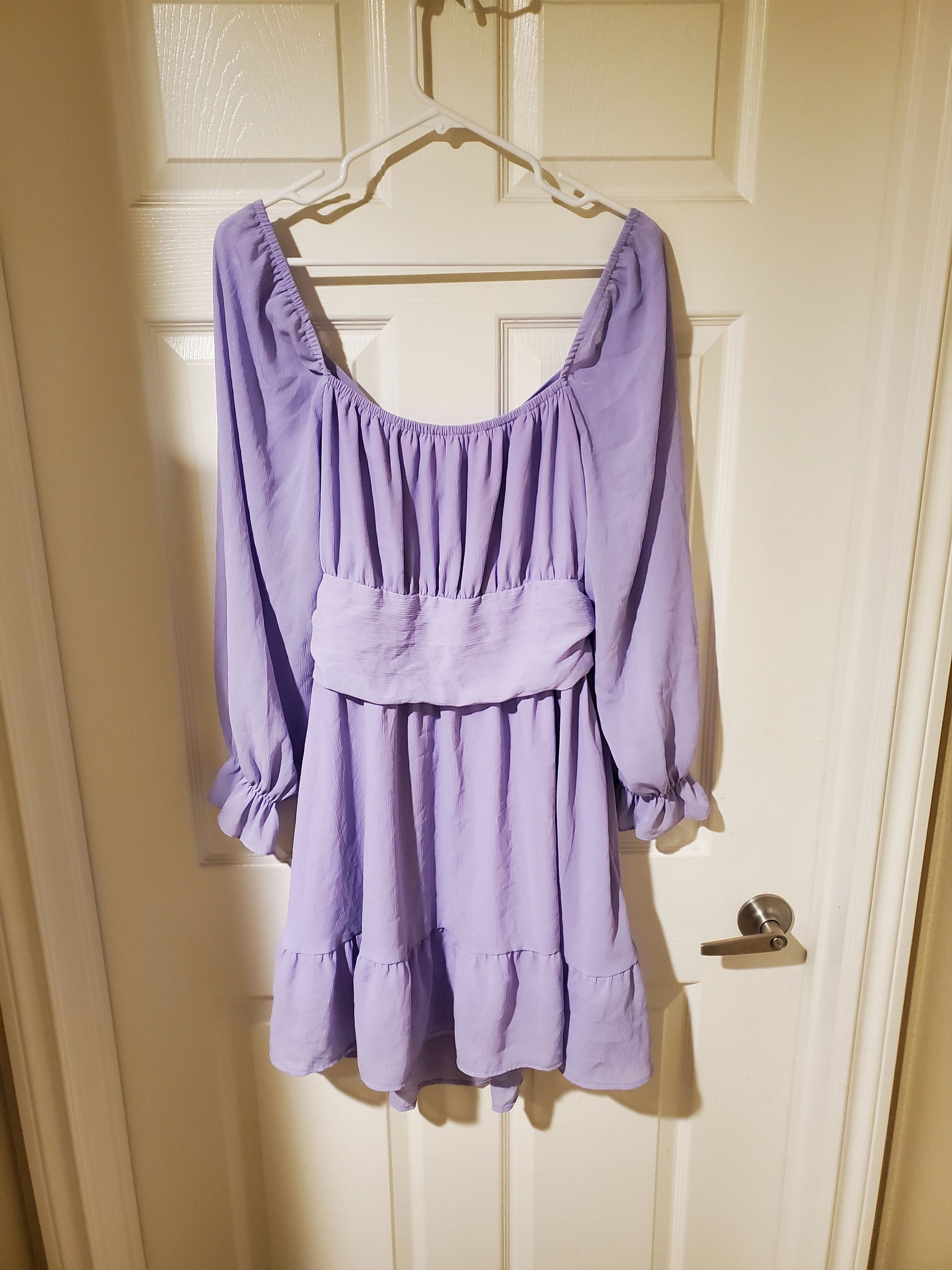 Other EXLURA lavender mini dress w/ open back design (size XL) Size XL / US 12-14 / IT 48-50 - 6 Thumbnail