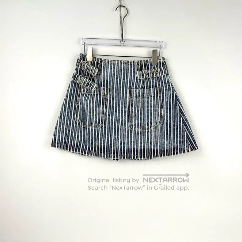 Dior Dior Blue and white striped classic double-button denim sk Size 42" / US 20 - 4 Thumbnail
