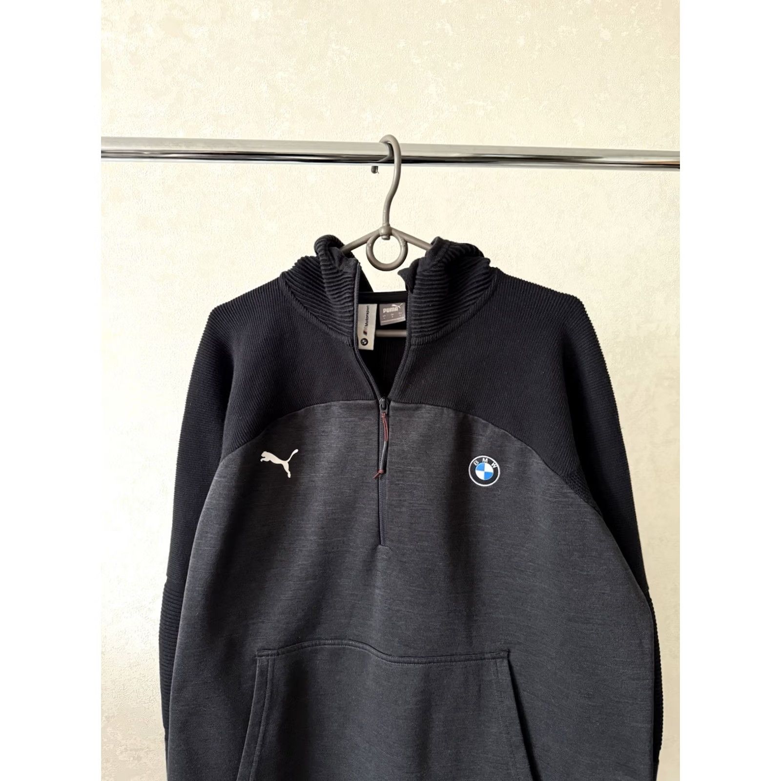 Puma BMW MOTORSPORT PUMA FULL ZIP TECH FLEECE HOODIE BLACK L Jacket Mens Bomber Racing Car Retro Embroidered Logo Zipper Pockets Regular Size Type: Jacket Size US L / EU 52-54 / 3 - 2 Thumbnail