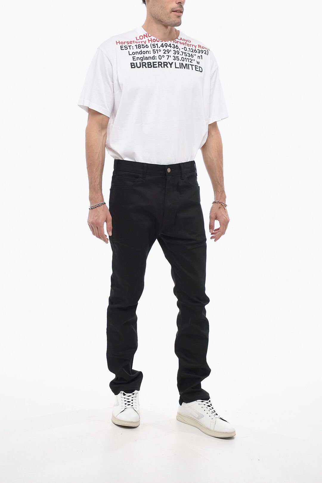 Celine og1mm0825 Stretch Cotton Skinny Fit Denims in Black Size US 31 - 4 Thumbnail