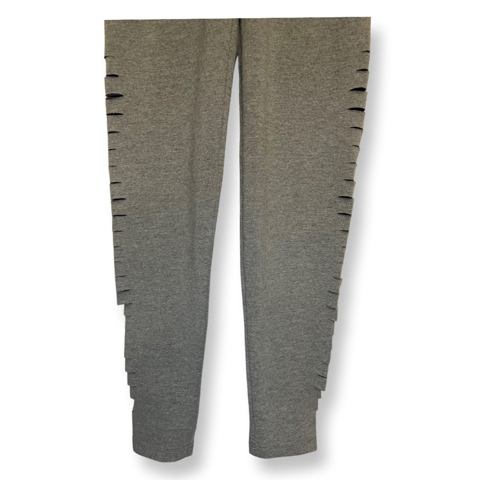 Other Aerie Leggings Full Length Slit Slashed Distressed Gray XXS Size 25" / US 0 / IT 36 - 4 Thumbnail