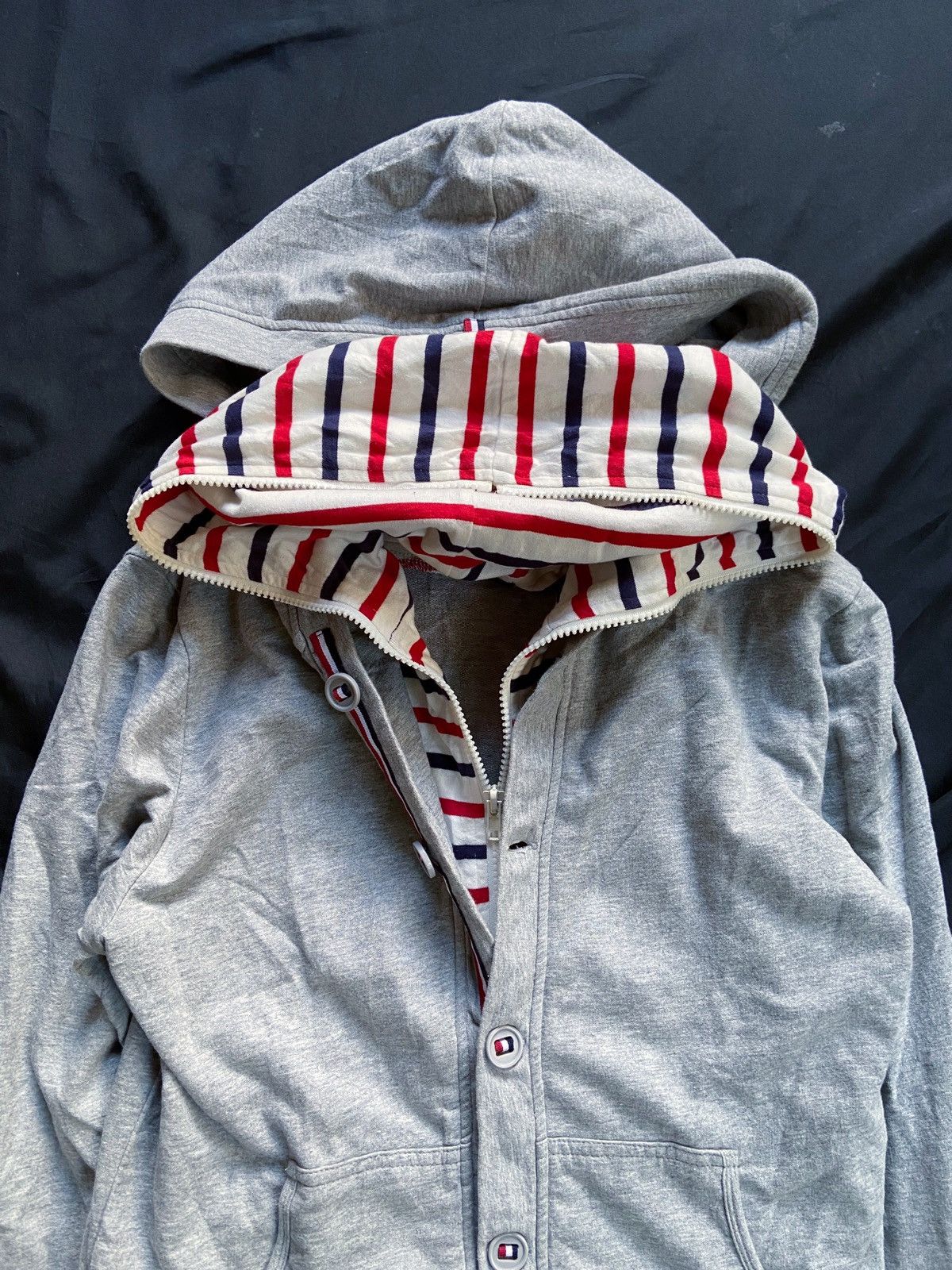 Isamu Katayama Backlash APACHE VINTAGE DOUBLE LAYER STRIPED CASUAL ZIP HOODIE Size US S / EU 44-46 / 1 - 2 Thumbnail