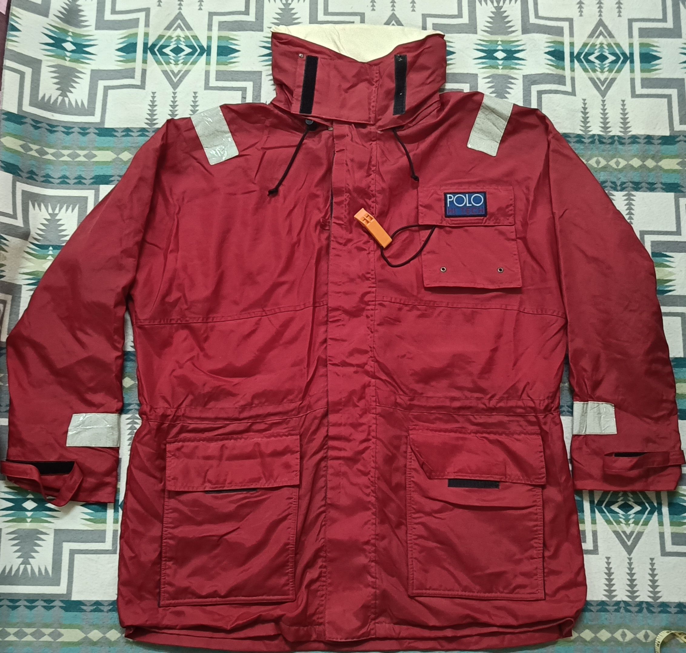 Polo Ralph Lauren 🔥🔥 Rare Vintage 90s Polo RL Beach Raincoat Size US L / EU 52-54 / 3 - 2 Thumbnail