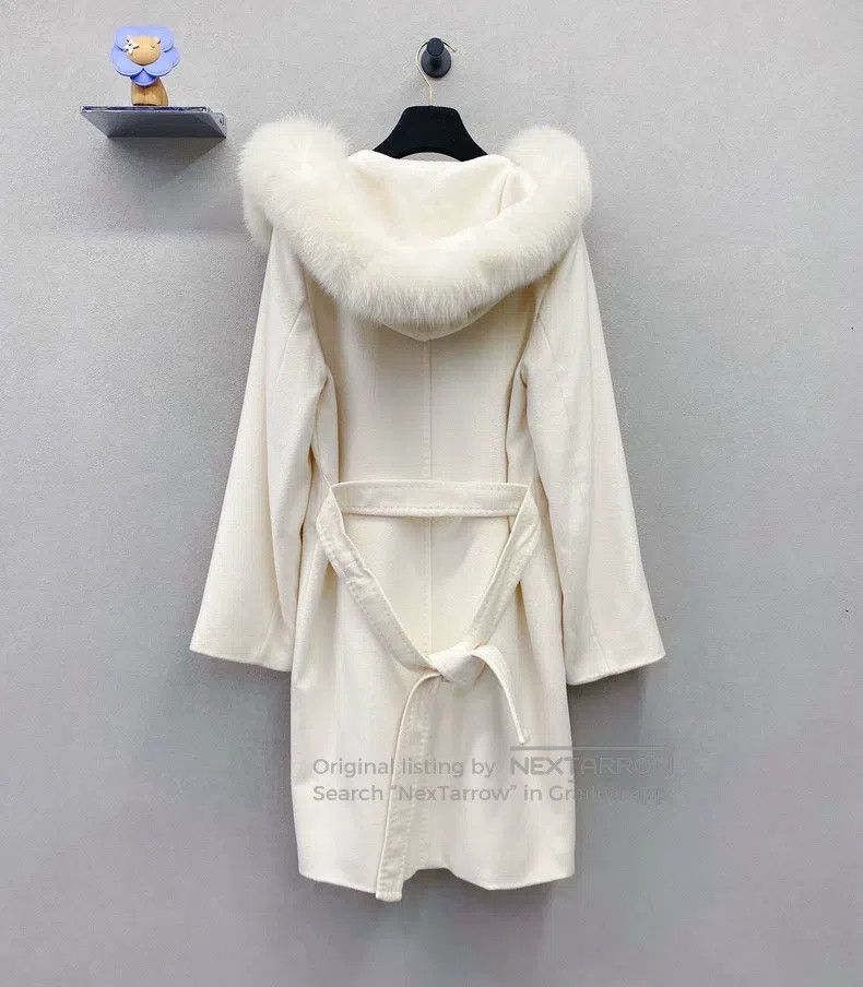 Other Max Mara White Wool Coat Size XXS / US 00 / IT 34 - 2 Thumbnail