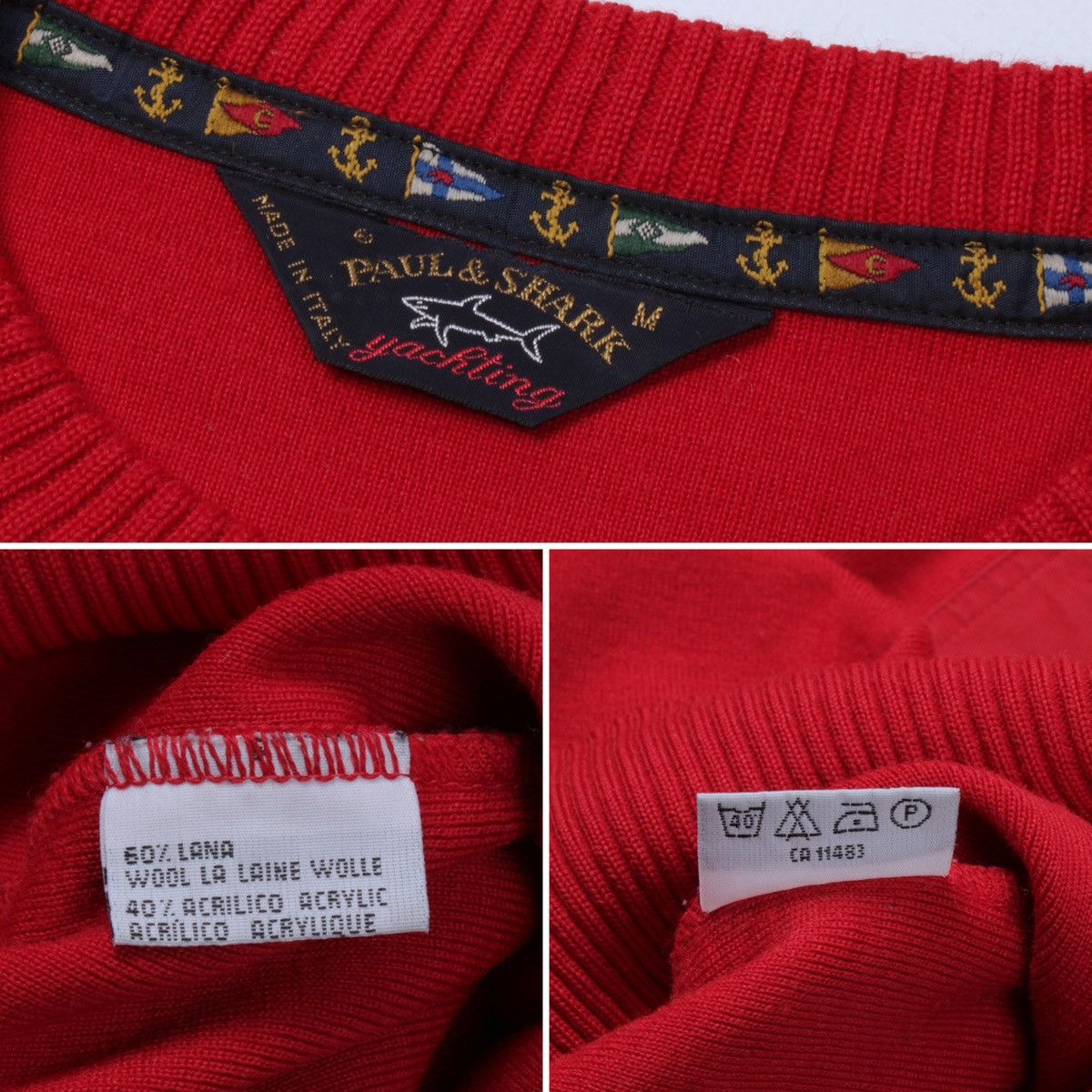 Designer × Paul & Shark × Vintage PAUL SHARK Yachting Vintage Wool Pockets Sweater Italy Size US M / EU 48-50 / 2 - 18 Thumbnail