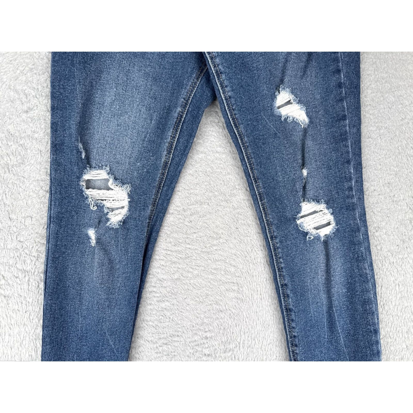 Old Navy Old Navy Jeans Women 4 Rockstar Super Skinny Distressed Stretch Denim Blue 27x29 Size 27" / US 4 / IT 40 - 3 Thumbnail