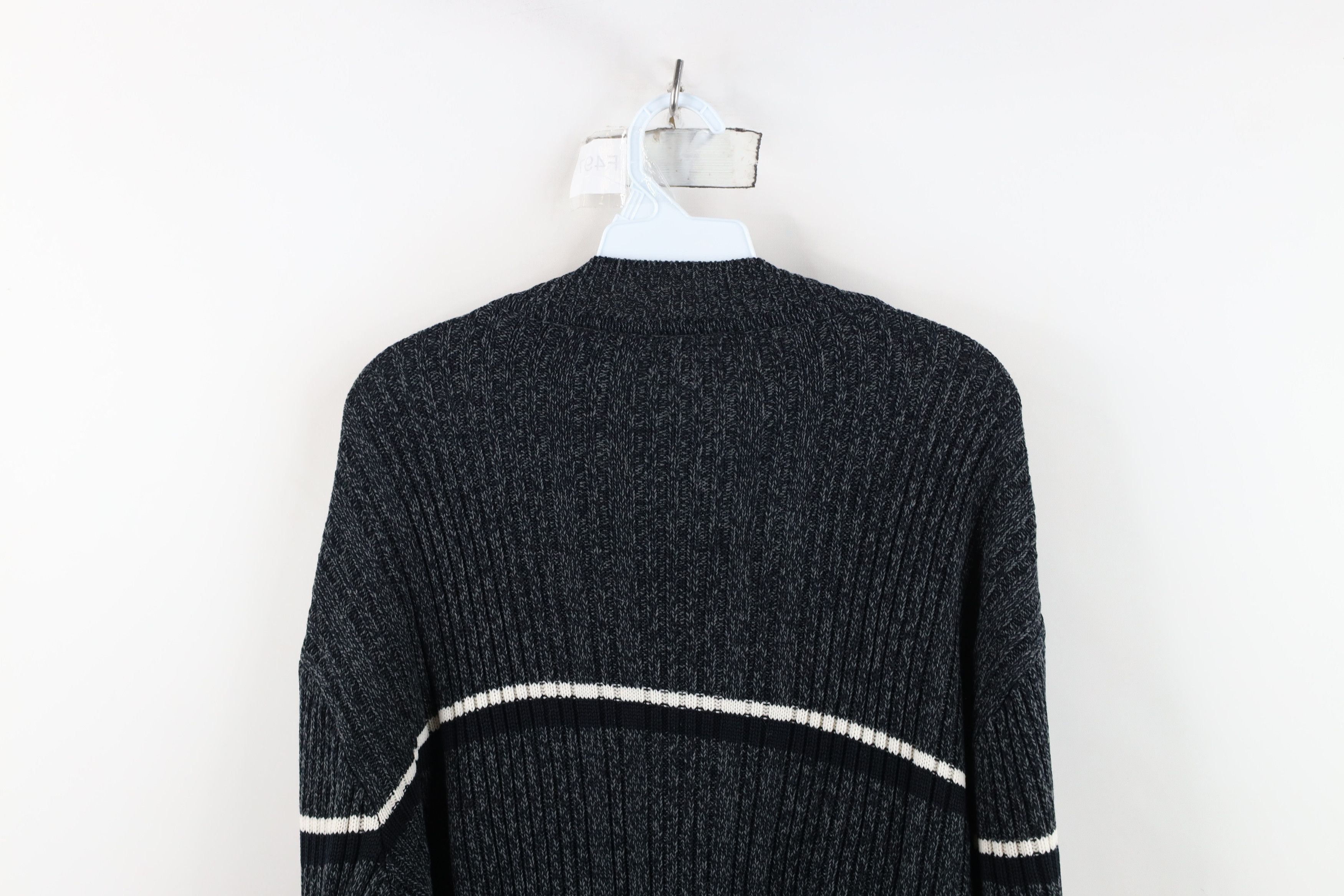 Vintage Vintage 90s Streetwear Chunky Ribbed Knit Sweater Gray Size US XL / EU 56 / 4 - 8 Thumbnail