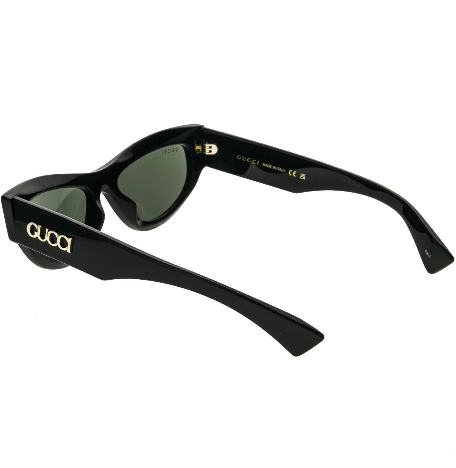 Gucci GUCCI 1834 Black Cat Narrow Sculpted Gg1834S Sunglasses 001 Size ONE SIZE - 3 Thumbnail
