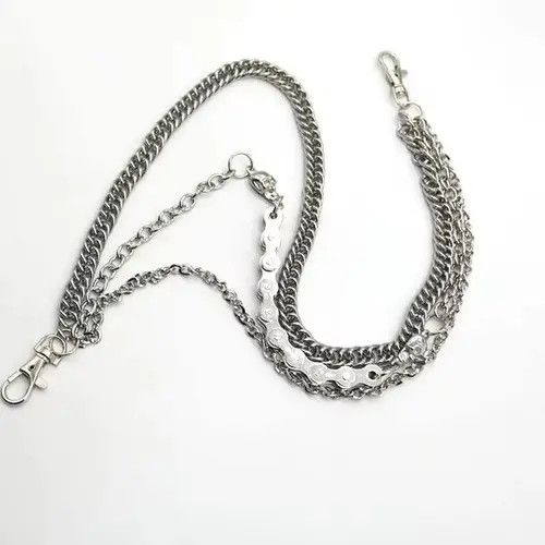VIBE Pocket Chain Skull Punk Rock Gothic Silver Wallet Chrome Size ONE SIZE - 3 Thumbnail