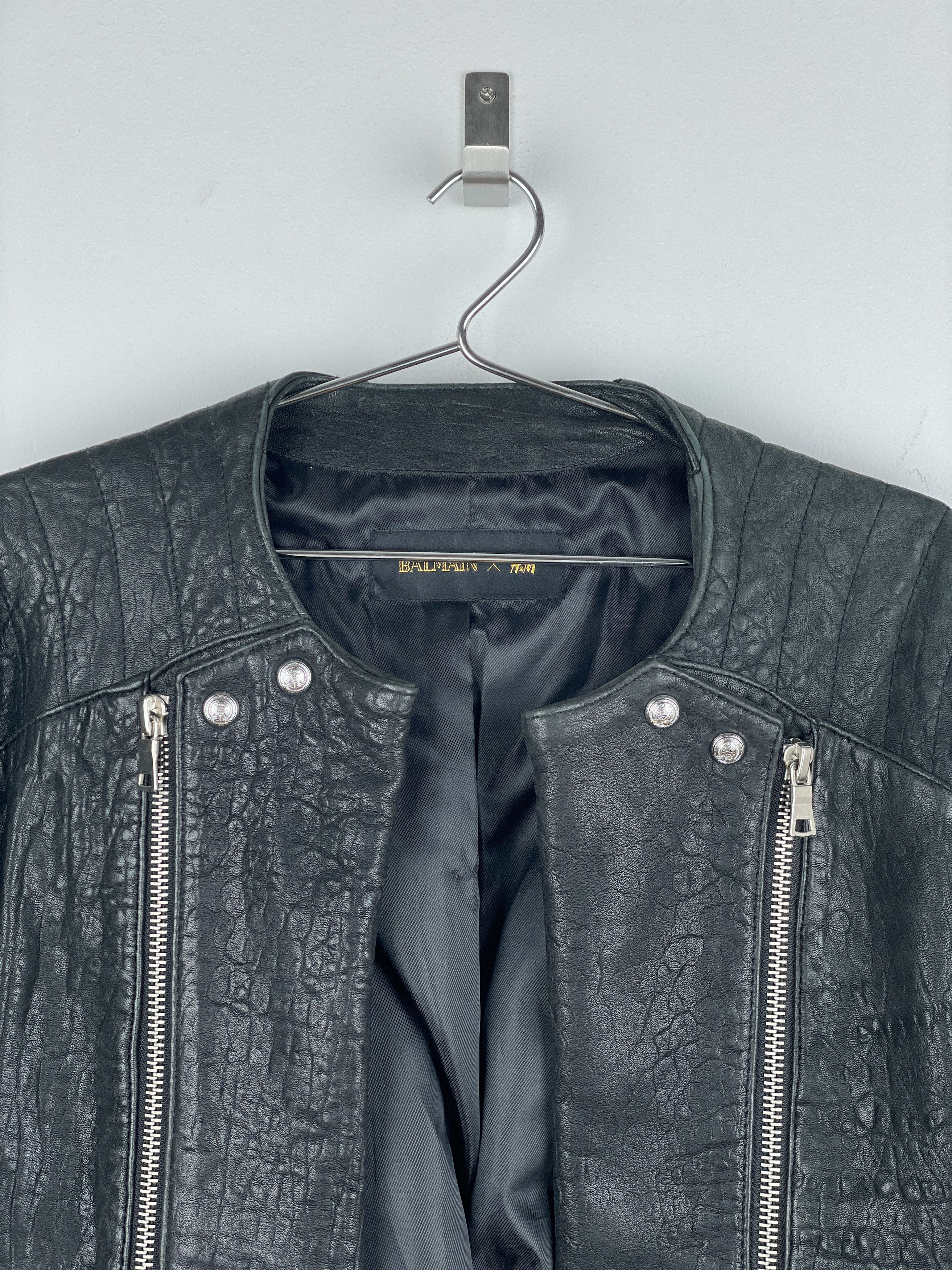 Balmain × H&M Balmain x H&M AW15 Double-Zipper Biker Leather Jacket Size US L / EU 52-54 / 3 - 3 Thumbnail