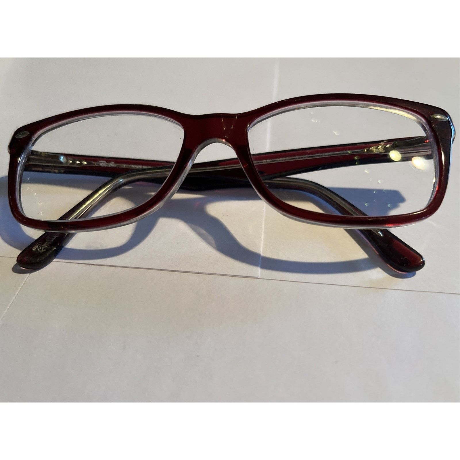 RayBan RAY-BAN RB5228 5112 Red Crystal Eyeglasses 53-17-140 Frames Size ONE SIZE - 2 Thumbnail