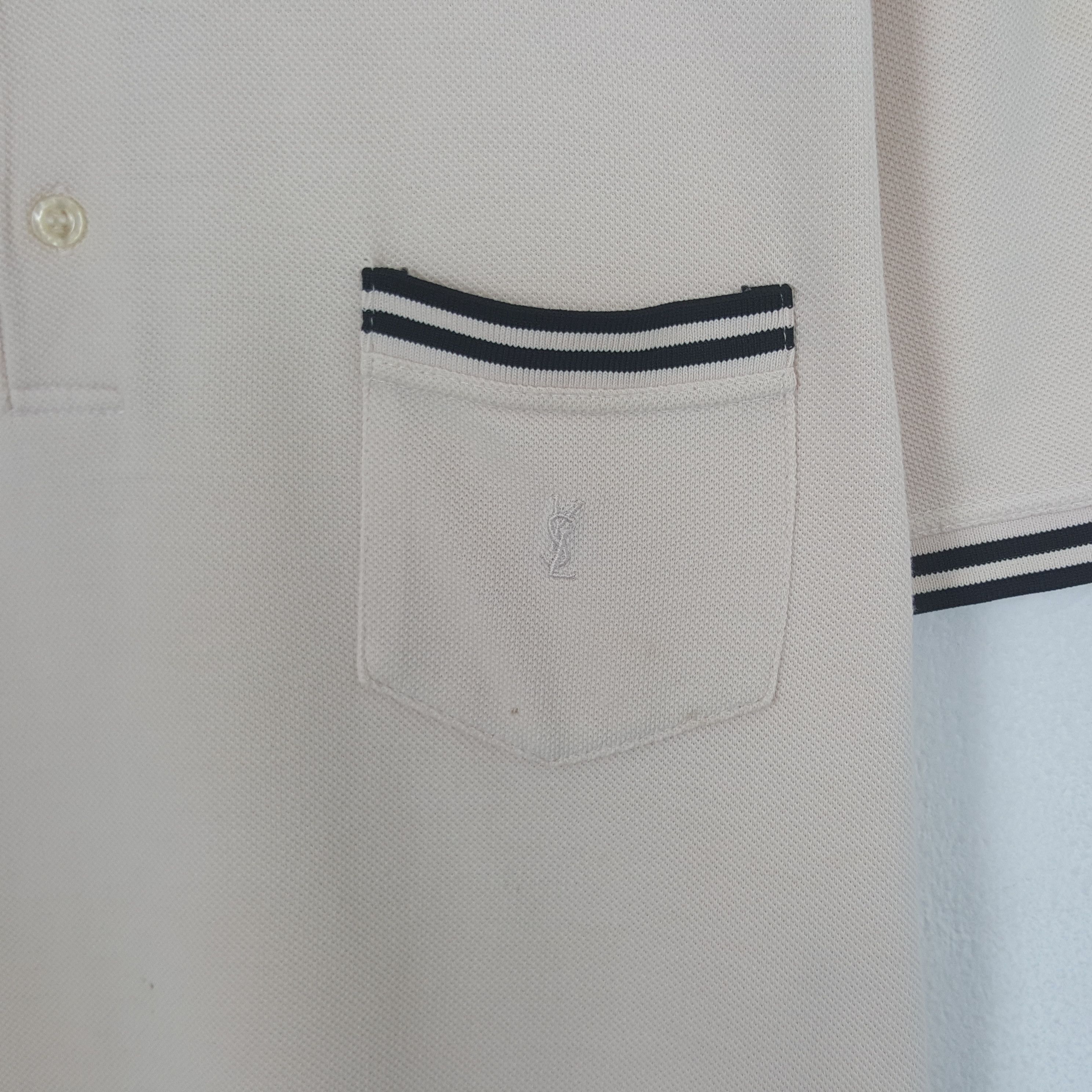 Yves Saint Laurent Vintage Yves Saint Laurent Single Pocket Polos Shirt Size US M / EU 48-50 / 2 - 2 Thumbnail